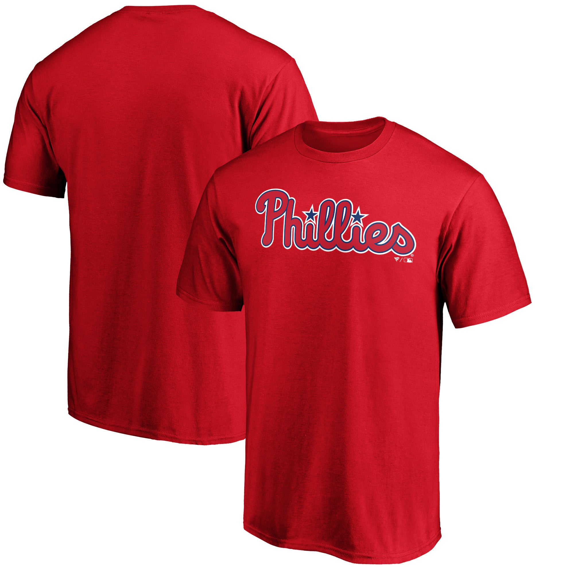 Men's Red Philadelphia Phillies Official Team Wordmark T-Shirt