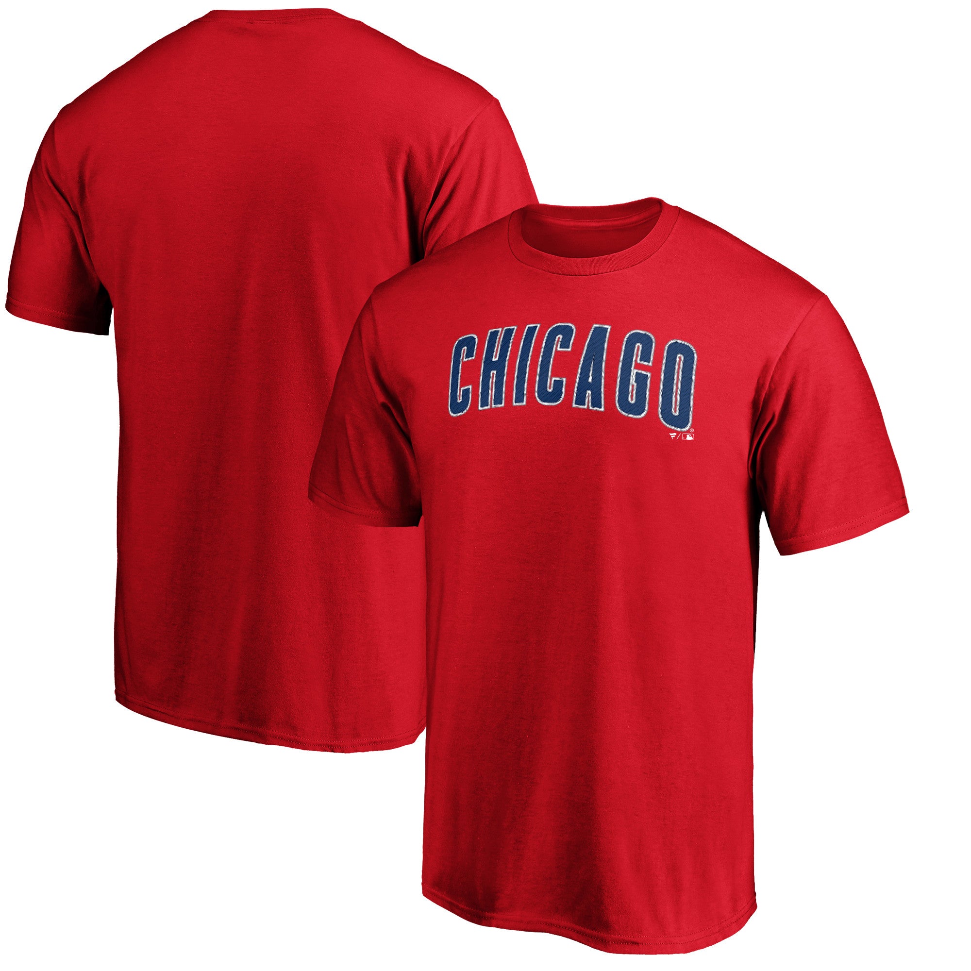 Men's Red Chicago Cubs Official Team Wordmark T-Shirt