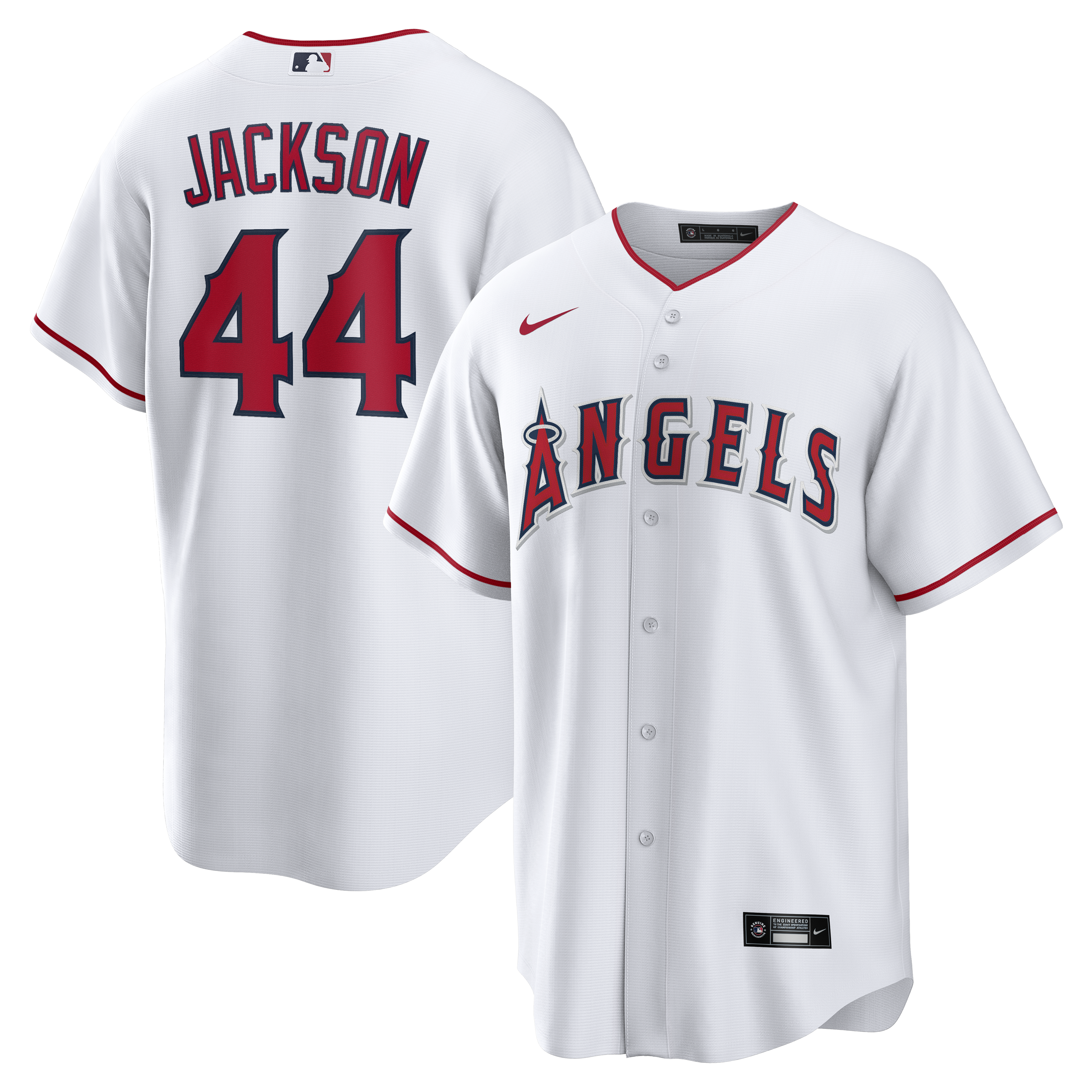 Men's Nike Reggie Jackson White Los Angeles Angels Home Retired Player Replica Jersey