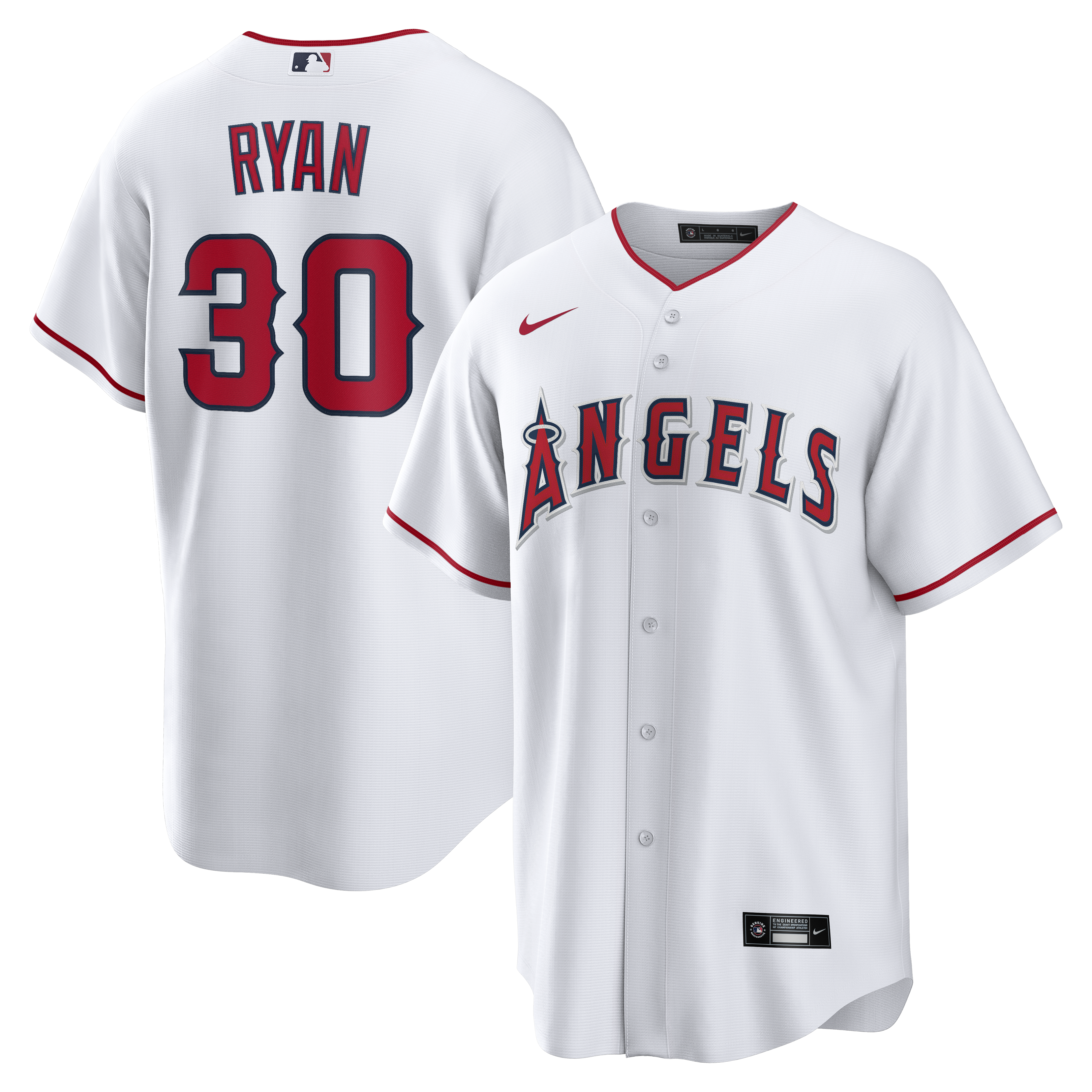 Men's Nike Nolan Ryan White Los Angeles Angels Home Retired Player Replica Jersey