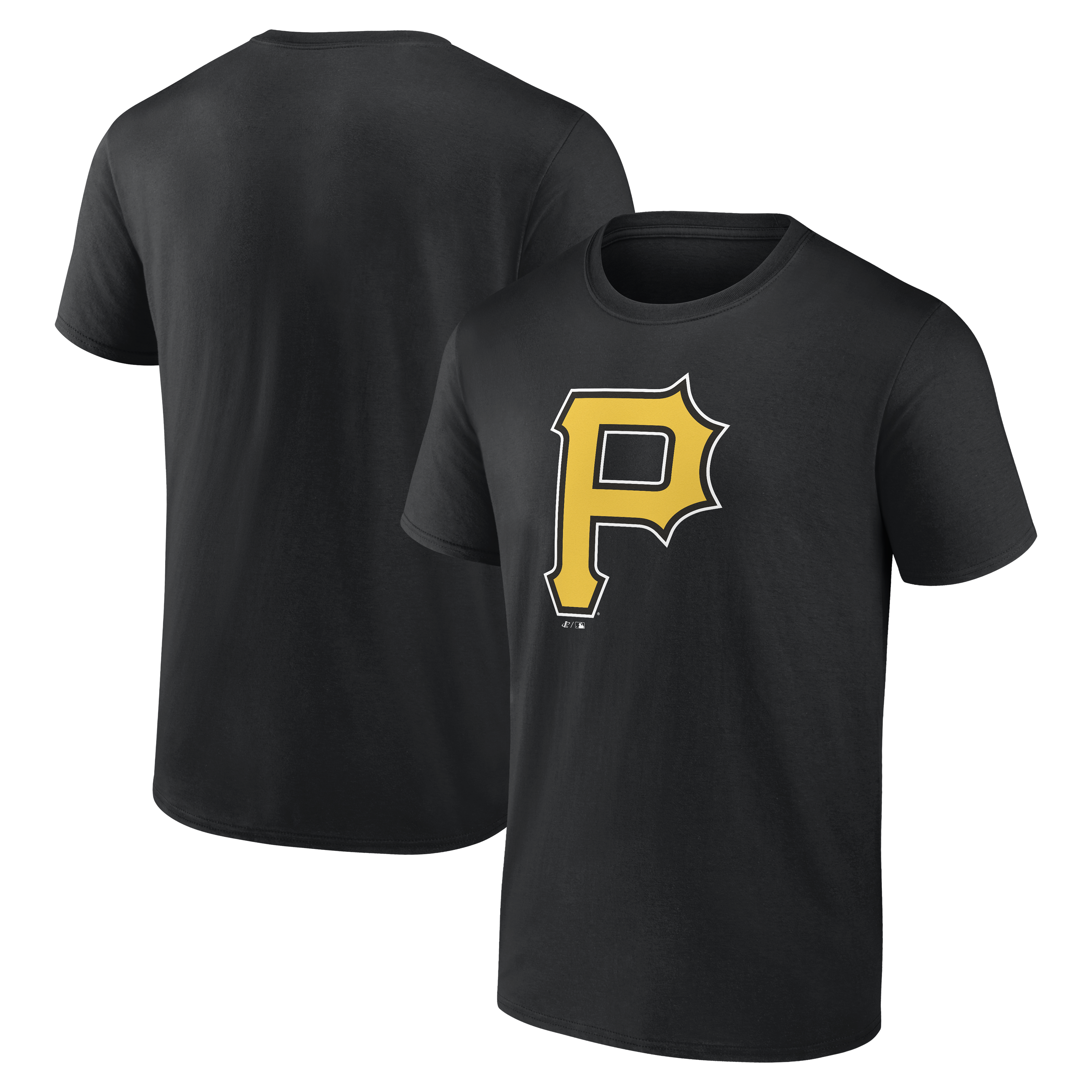 Men's Logo Athletic Black Pittsburgh Pirates Official Logo T-Shirt
