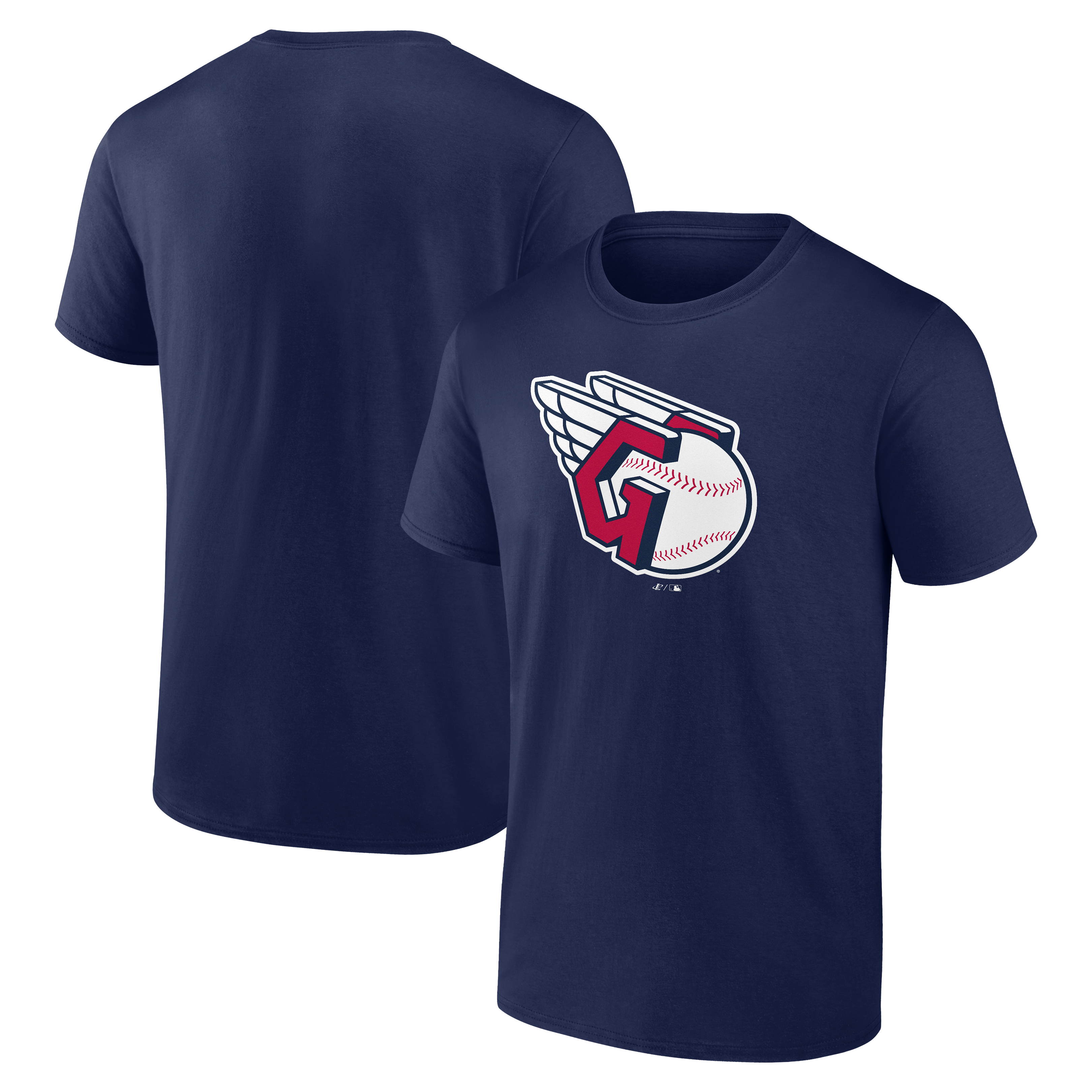 Men's Logo Athletic Navy Cleveland Guardians Official Logo T-Shirt