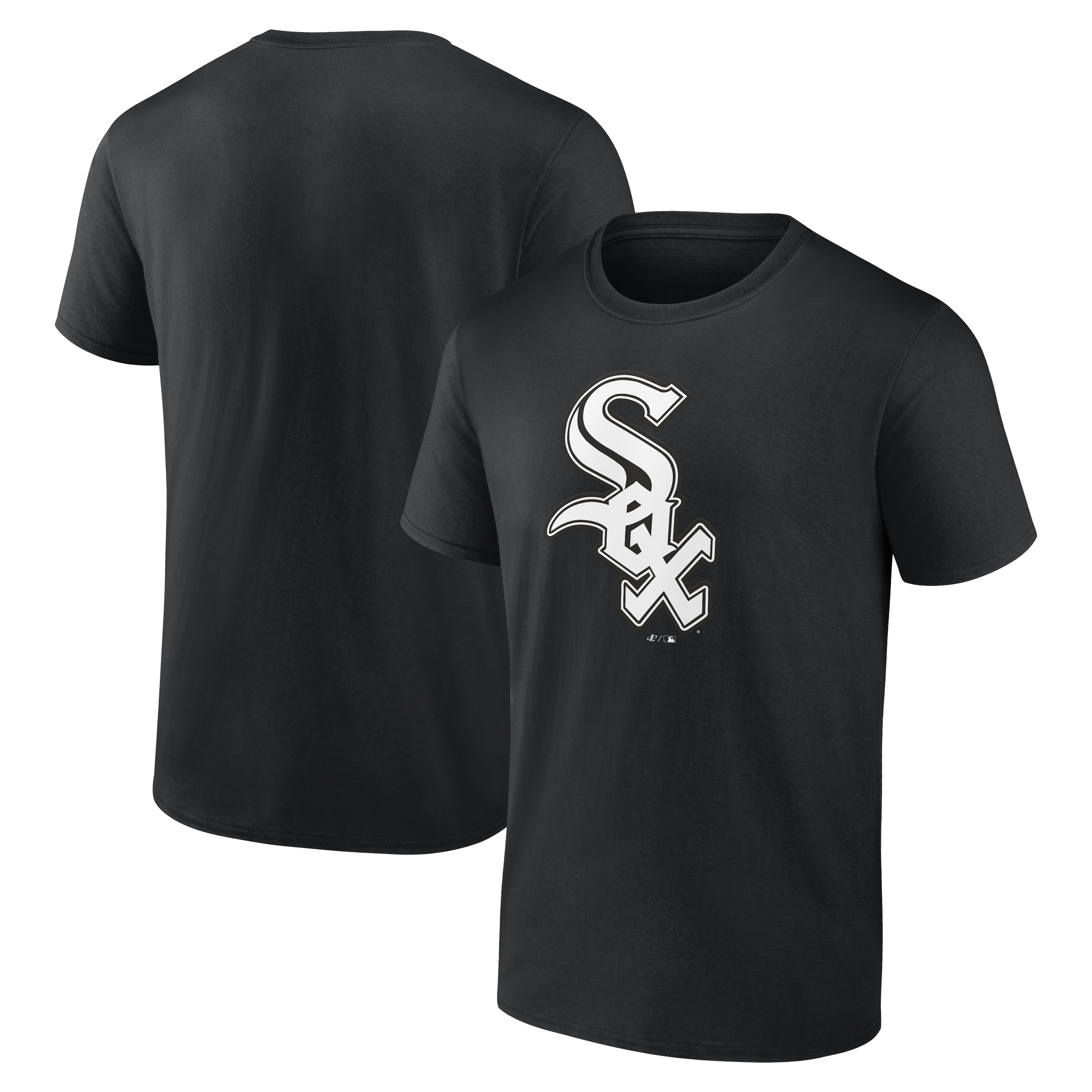 Men's Logo Athletic Black Chicago White Sox Official Logo T-Shirt