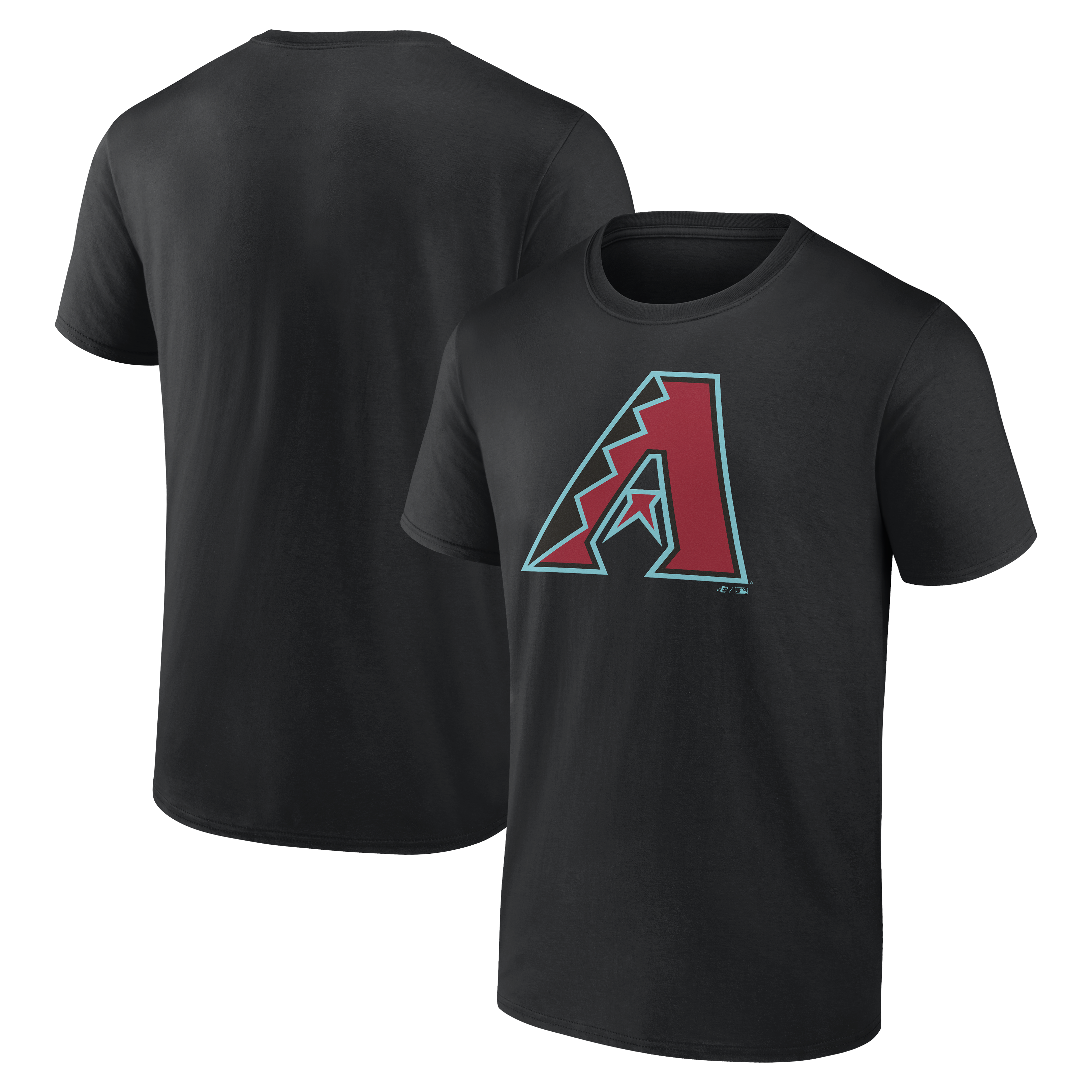 Men's Logo Athletic Black Arizona Diamondbacks Official Logo T-Shirt