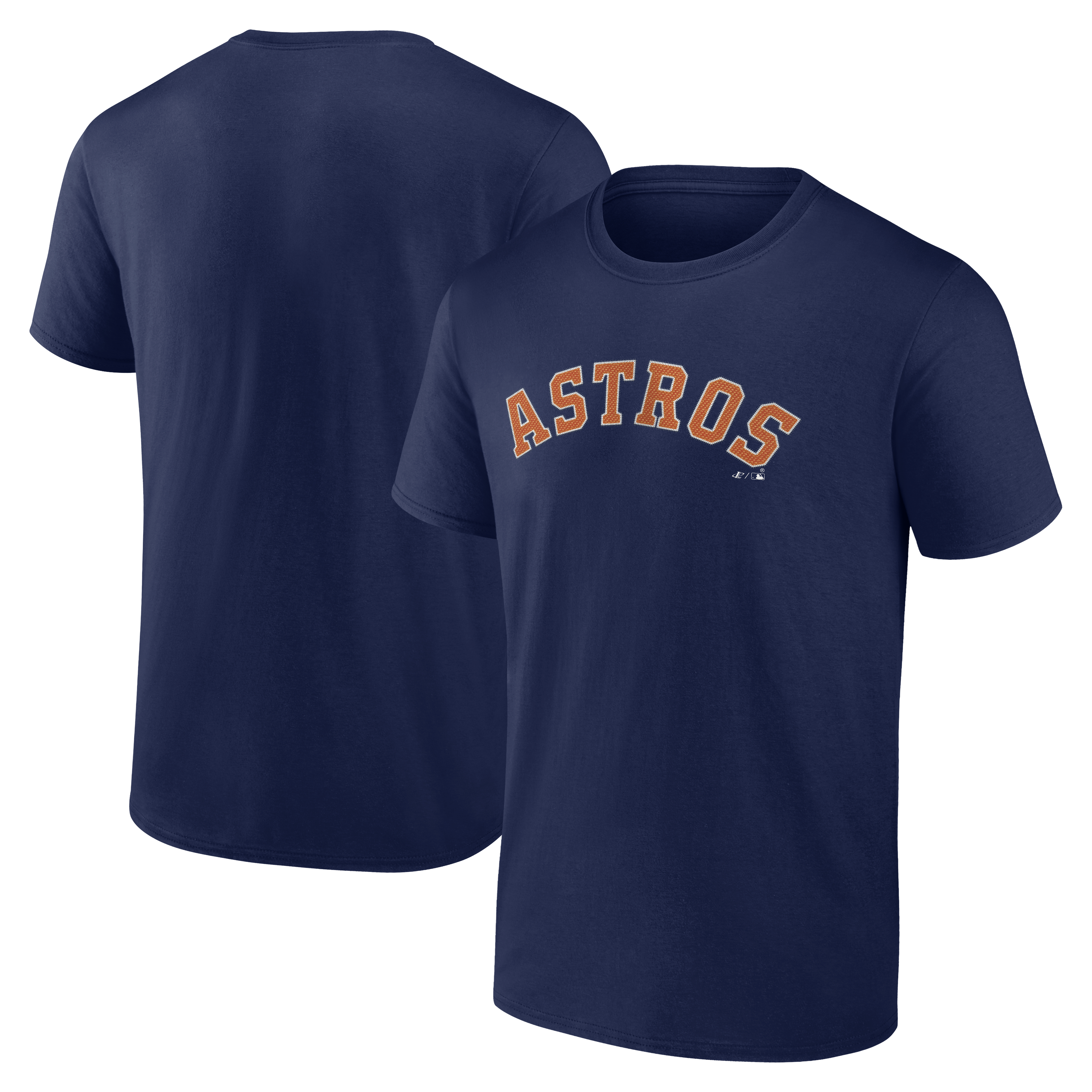 Men's Logo Athletic Navy Houston Astros Wordmark T-Shirt