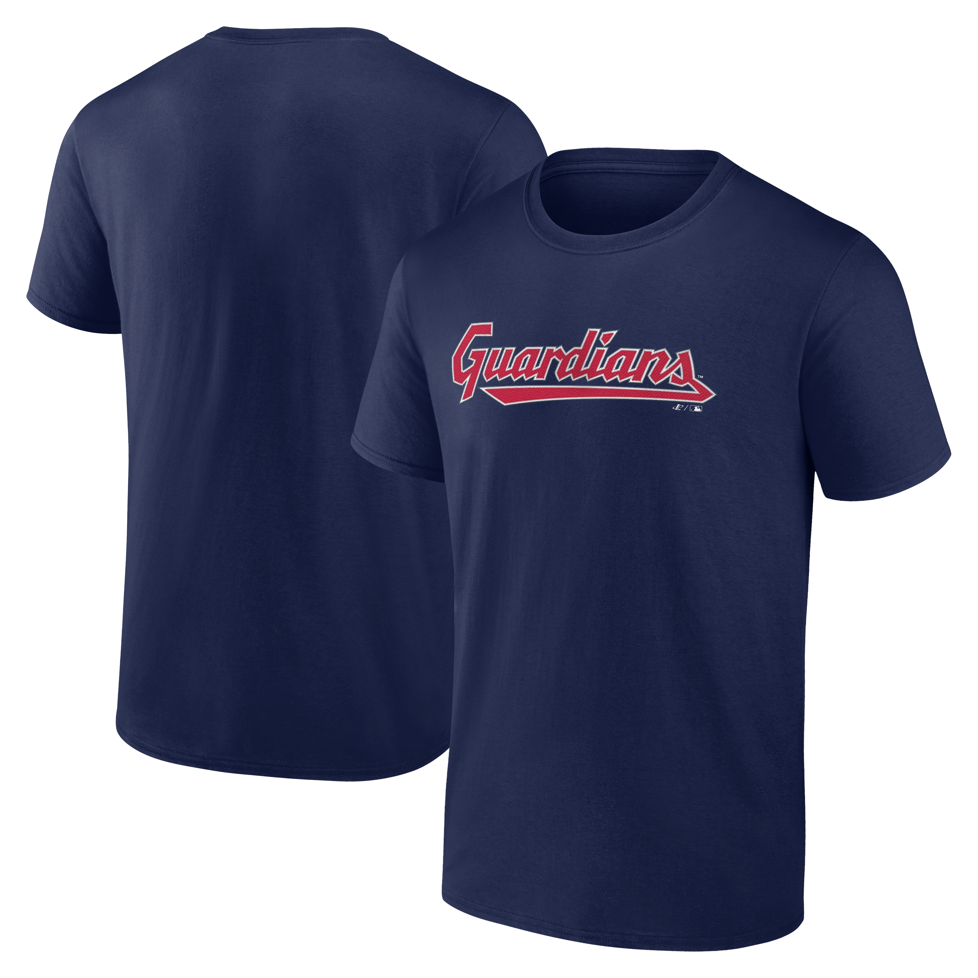 Men's Logo Athletic Navy Cleveland Guardians Wordmark T-Shirt