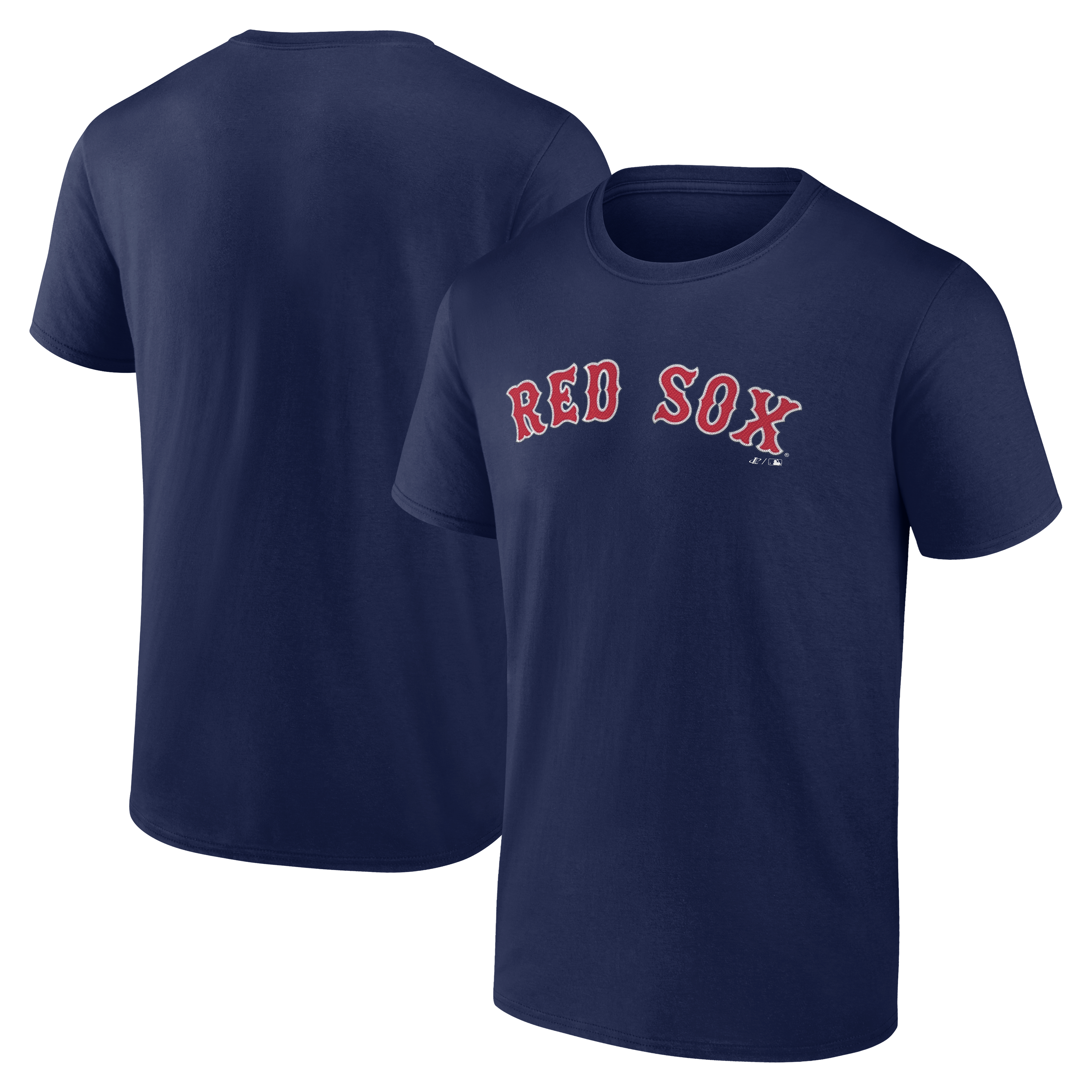 Men's Logo Athletic Navy Boston Red Sox Wordmark T-Shirt