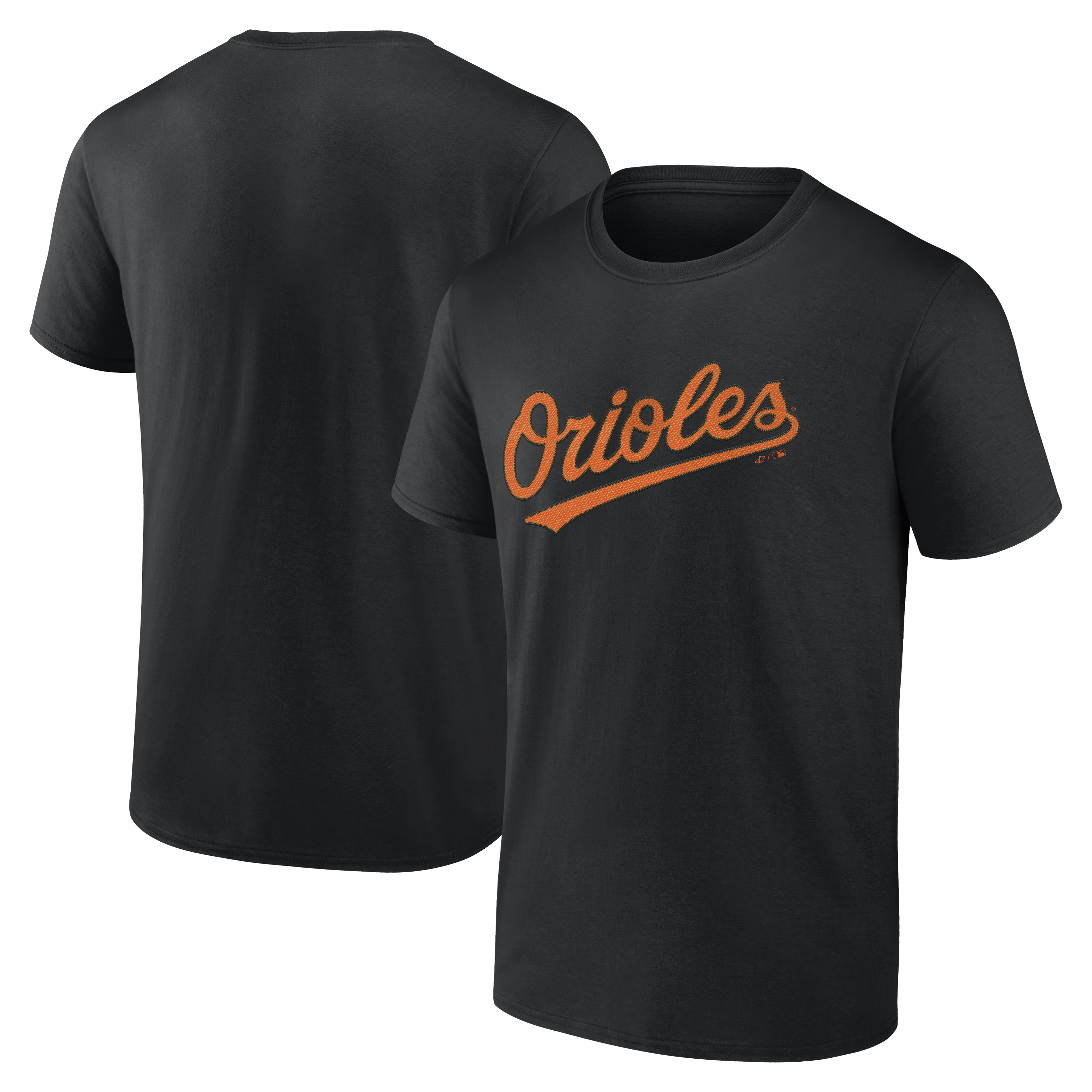 Men's Logo Athletic Black Baltimore Orioles Wordmark T-Shirt