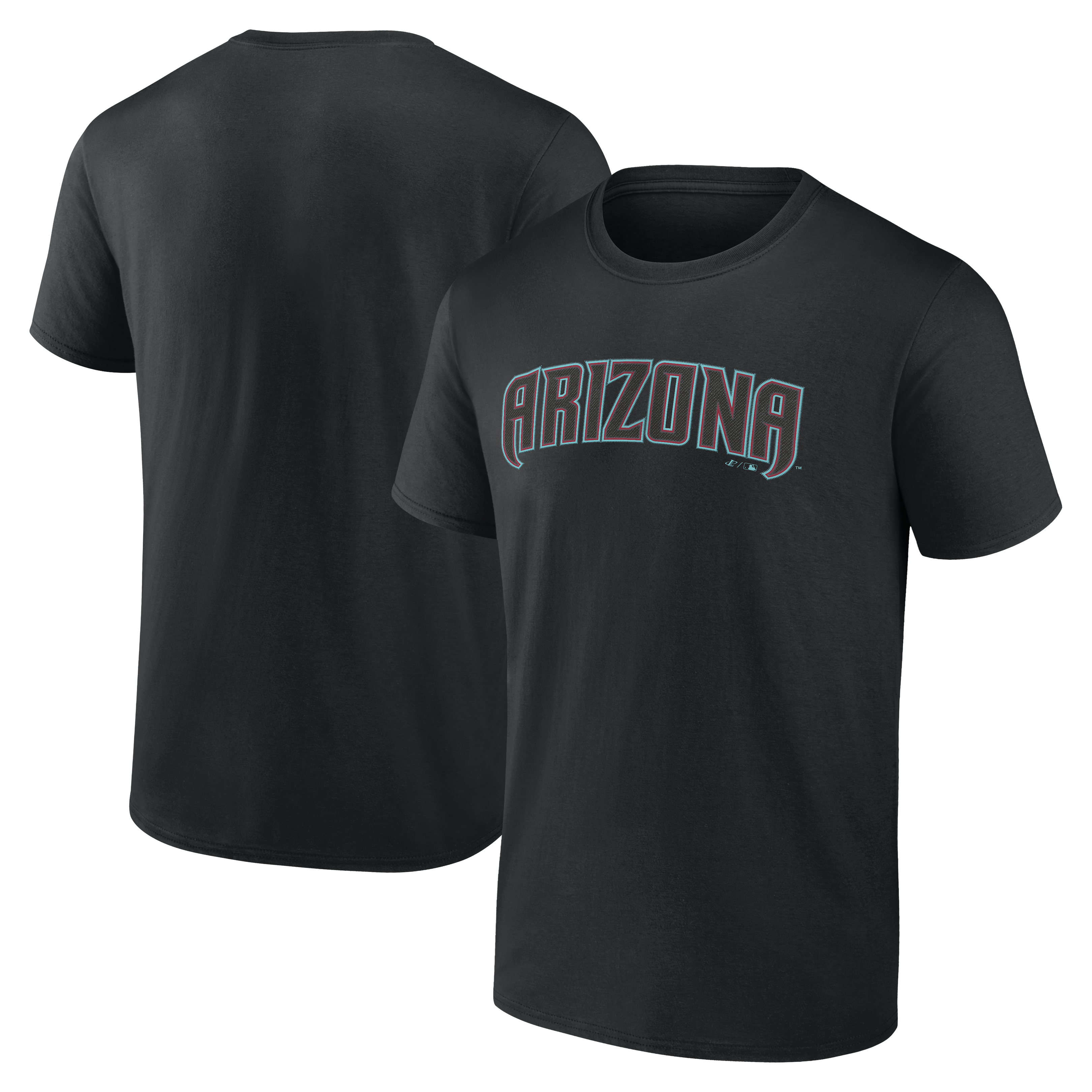 Men's Logo Athletic Black Arizona Diamondbacks Wordmark T-Shirt