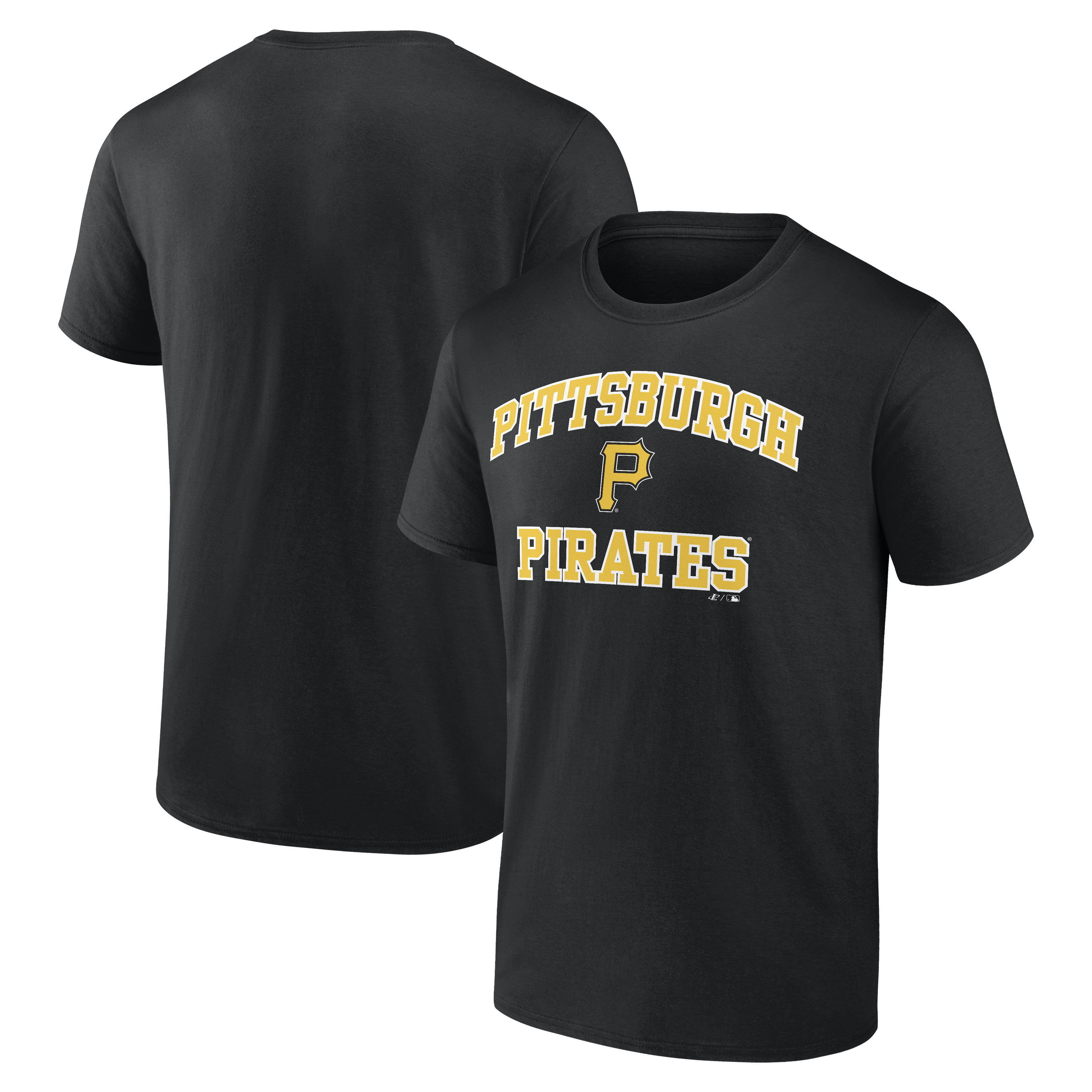 Men's Logo Athletic Black Pittsburgh Pirates Heart and Soul T-Shirt