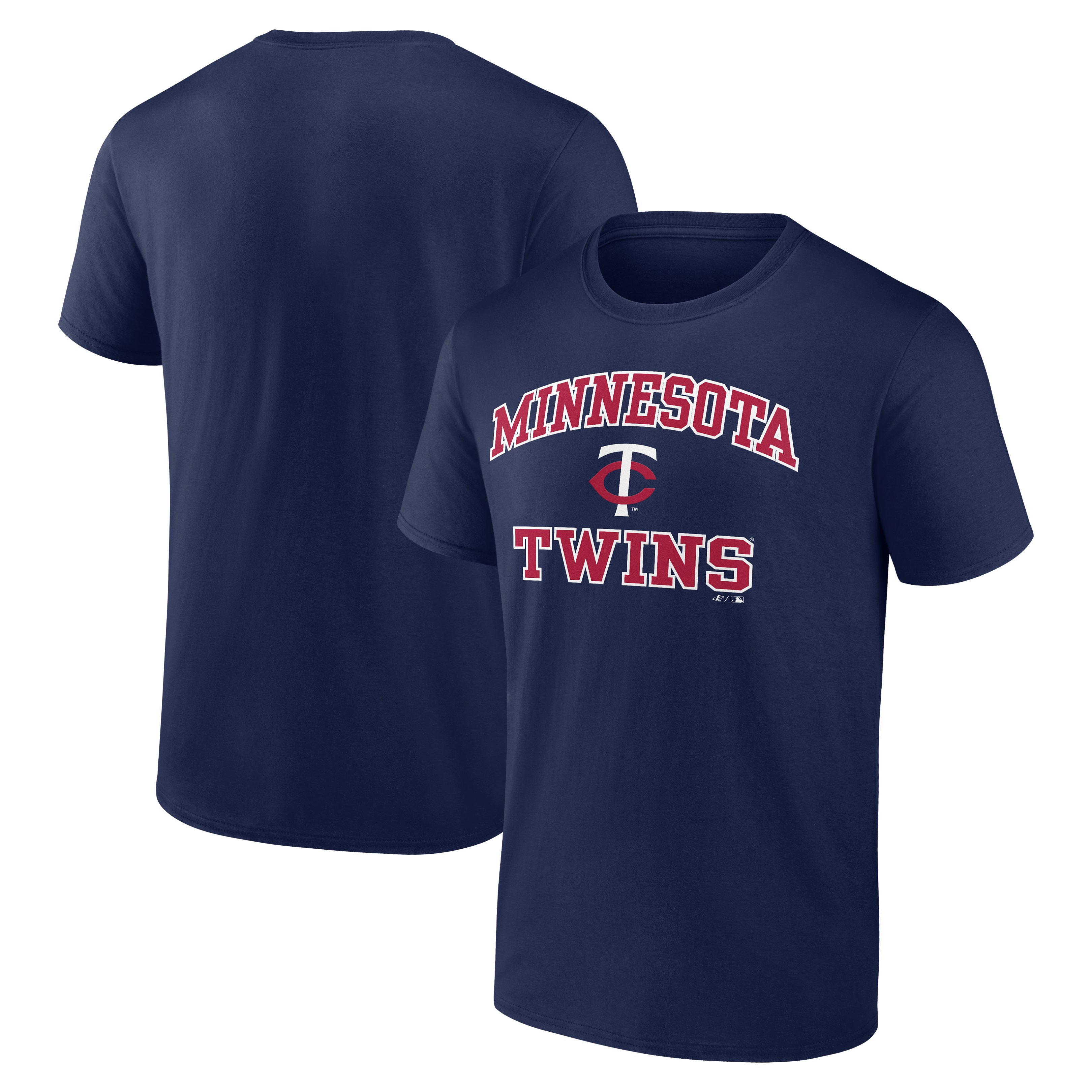 Men's Logo Athletic Navy Minnesota Twins Heart and Soul T-Shirt