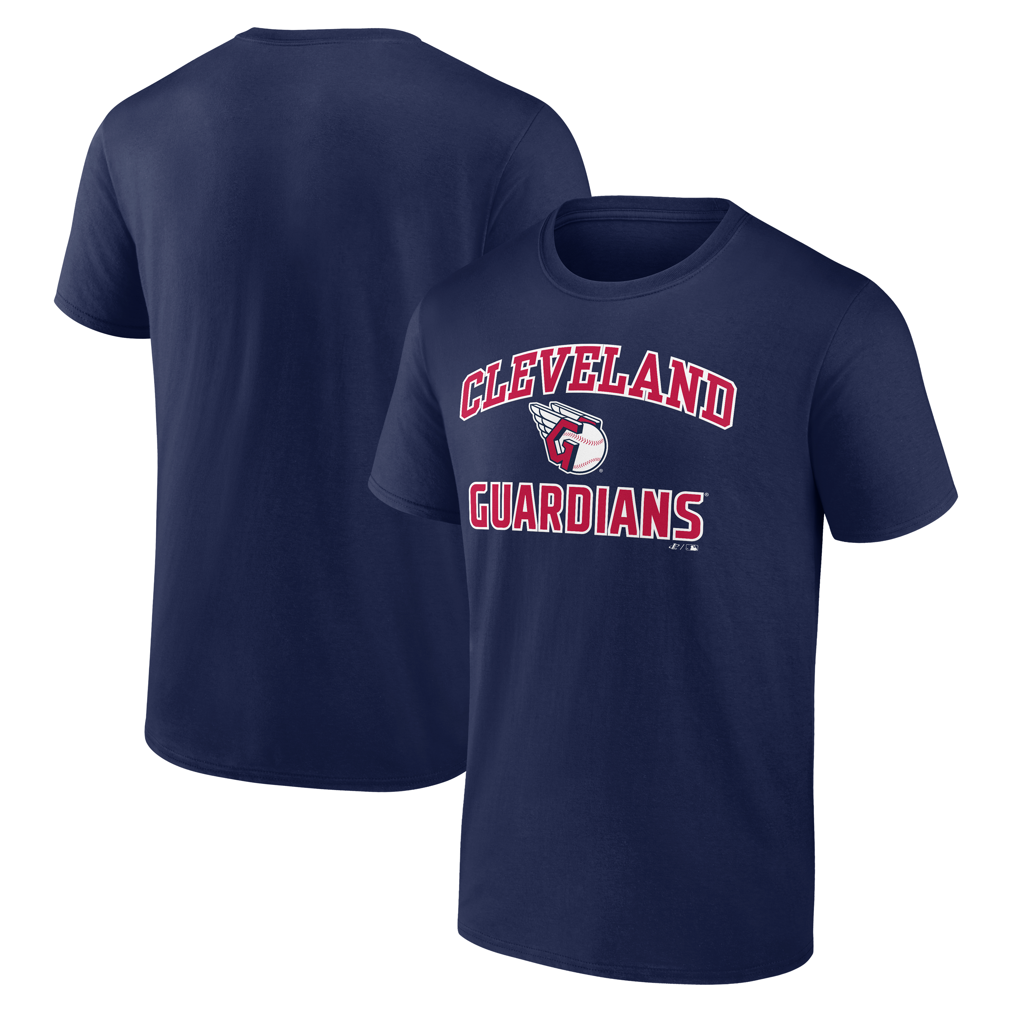 Men's Logo Athletic Navy Cleveland Guardians Heart and Soul T-Shirt