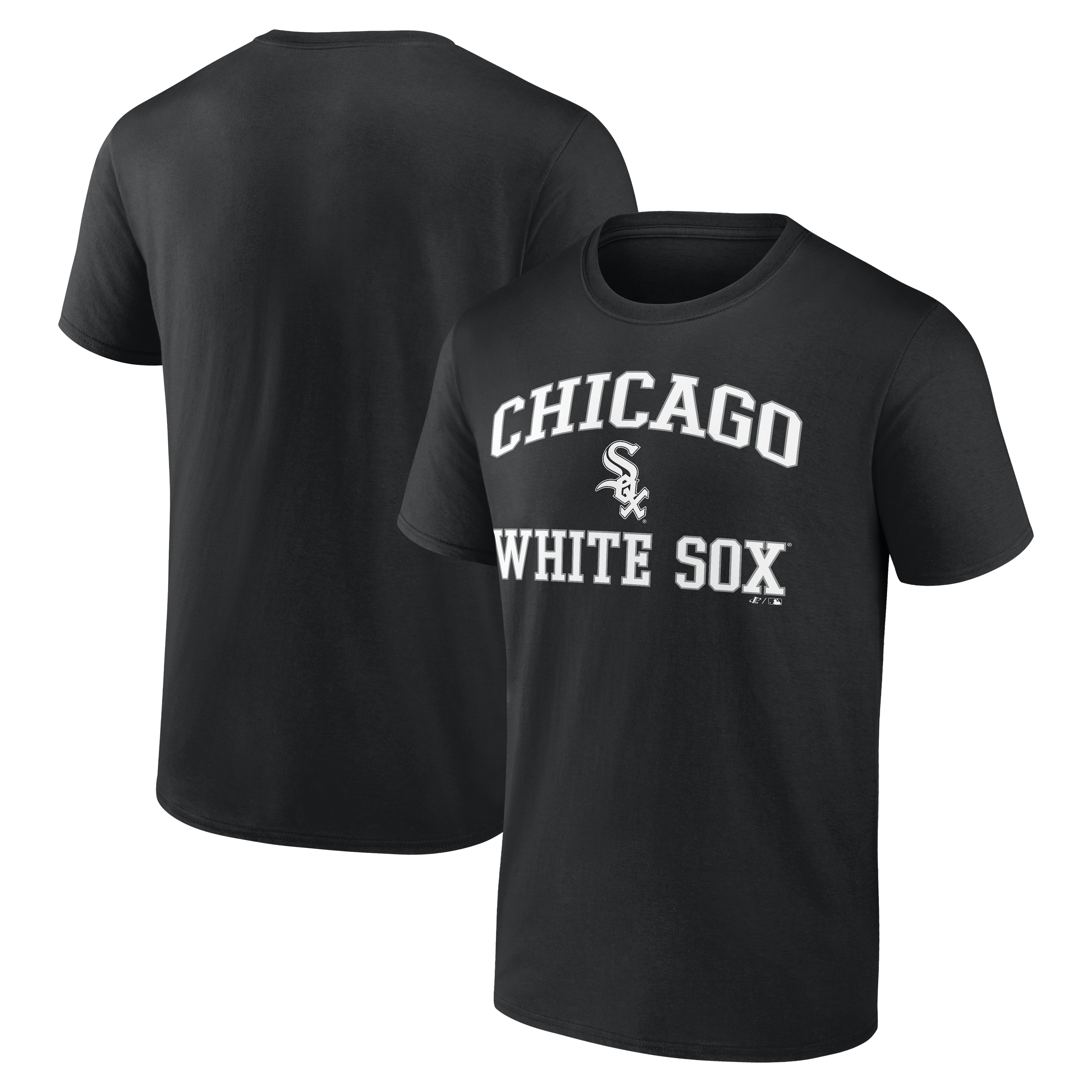 Men's Logo Athletic Black Chicago White Sox Heart and Soul T-Shirt