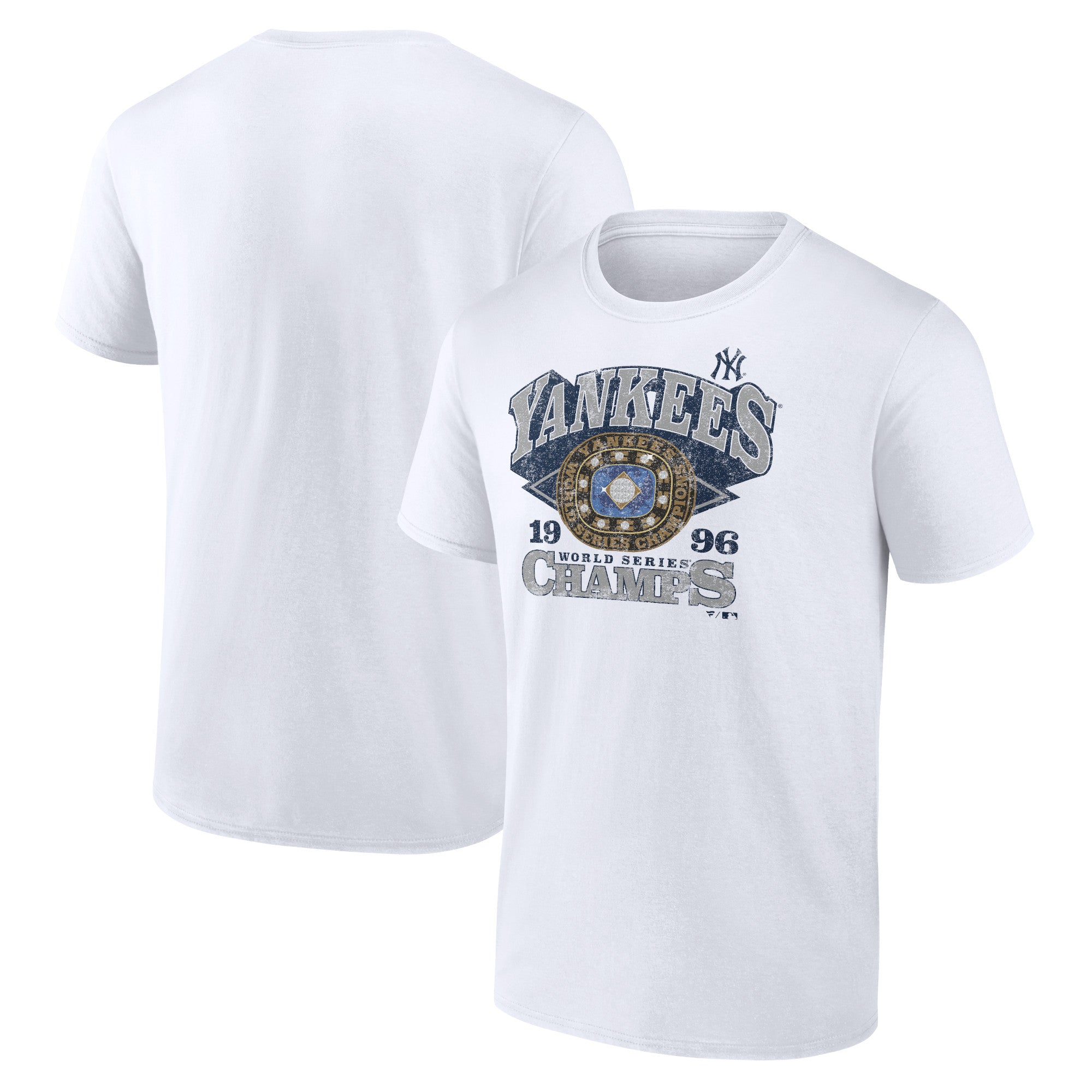 Men's White New York Yankees 1996 World Series Champions T-Shirt