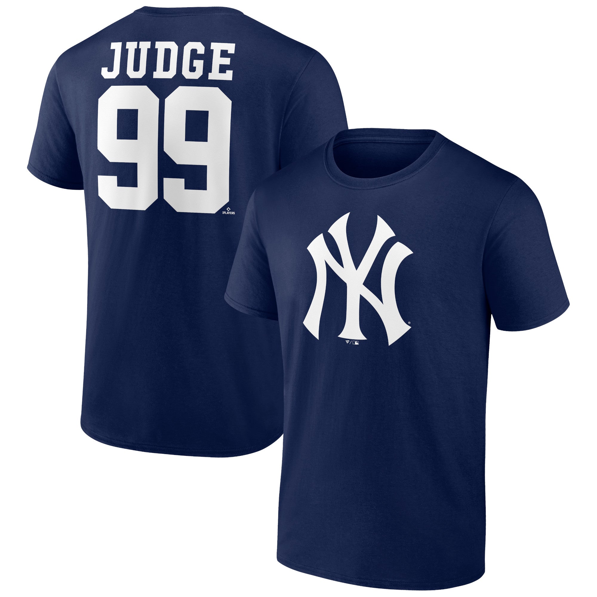 Men's Aaron Judge Navy New York Yankees Player Icon Name & Number T-Shirt