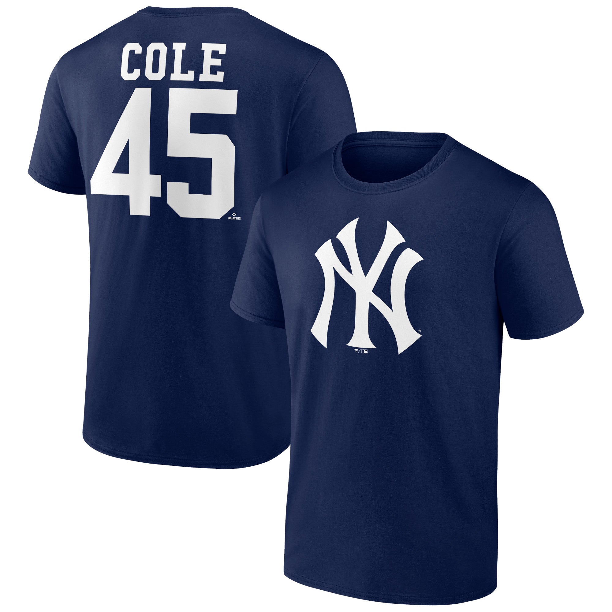 Men's Gerrit Cole Navy New York Yankees Player Icon Name & Number T-Shirt