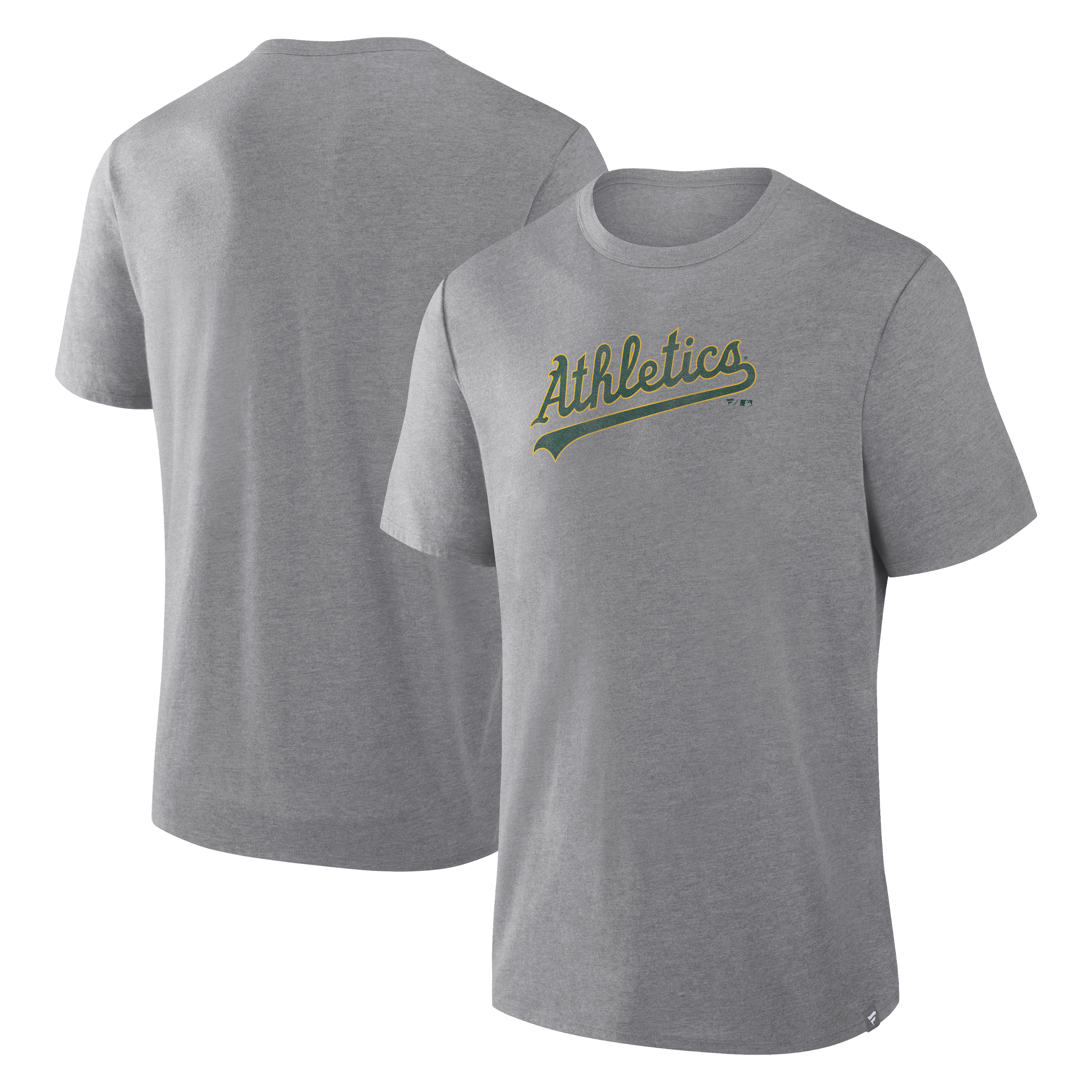 Men's Fanatics Heather Gray Athletics Play Tribute Tri-Blend T-Shirt
