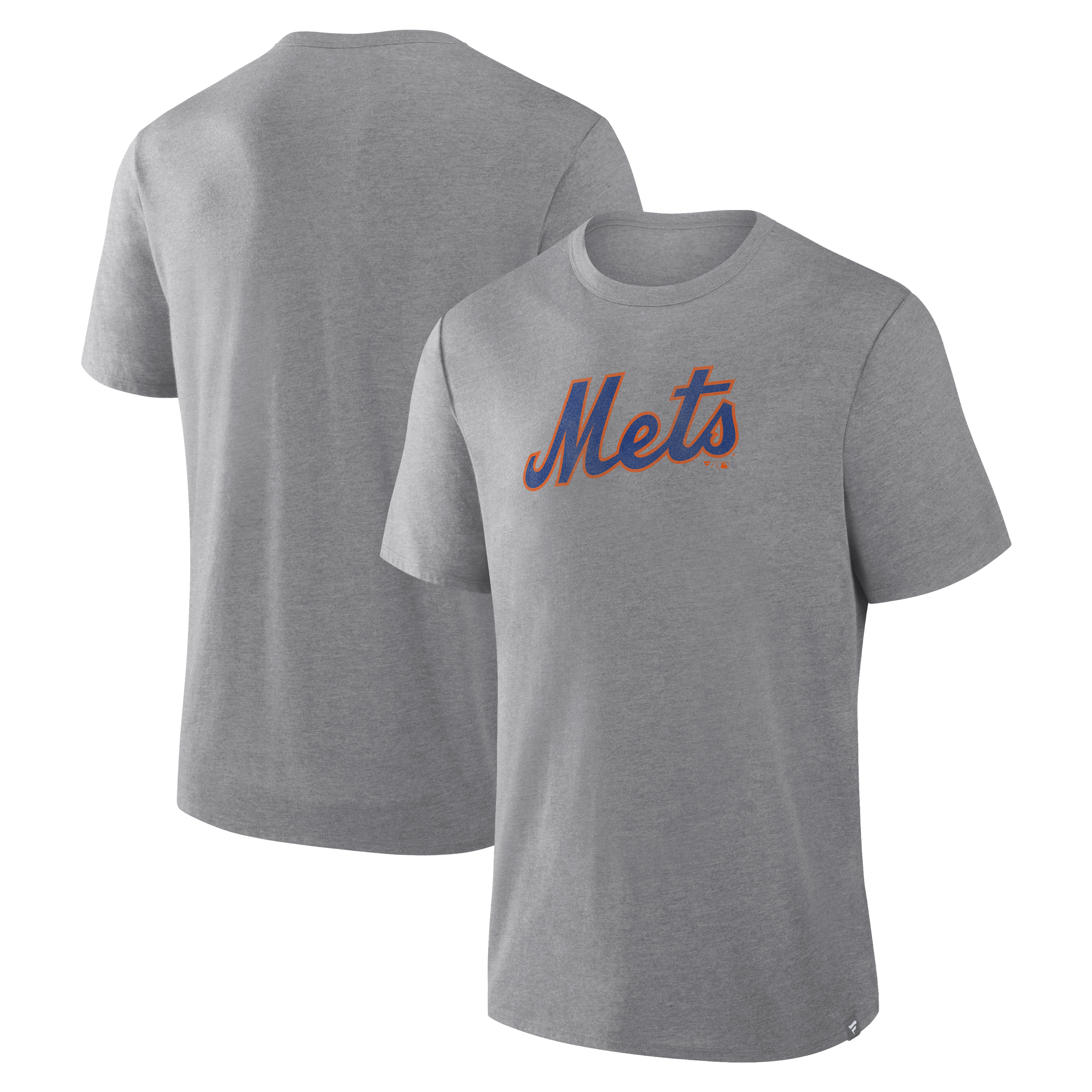 Men's Fanatics Heather Gray New York Mets Play Tribute Tri-Blend T-Shirt
