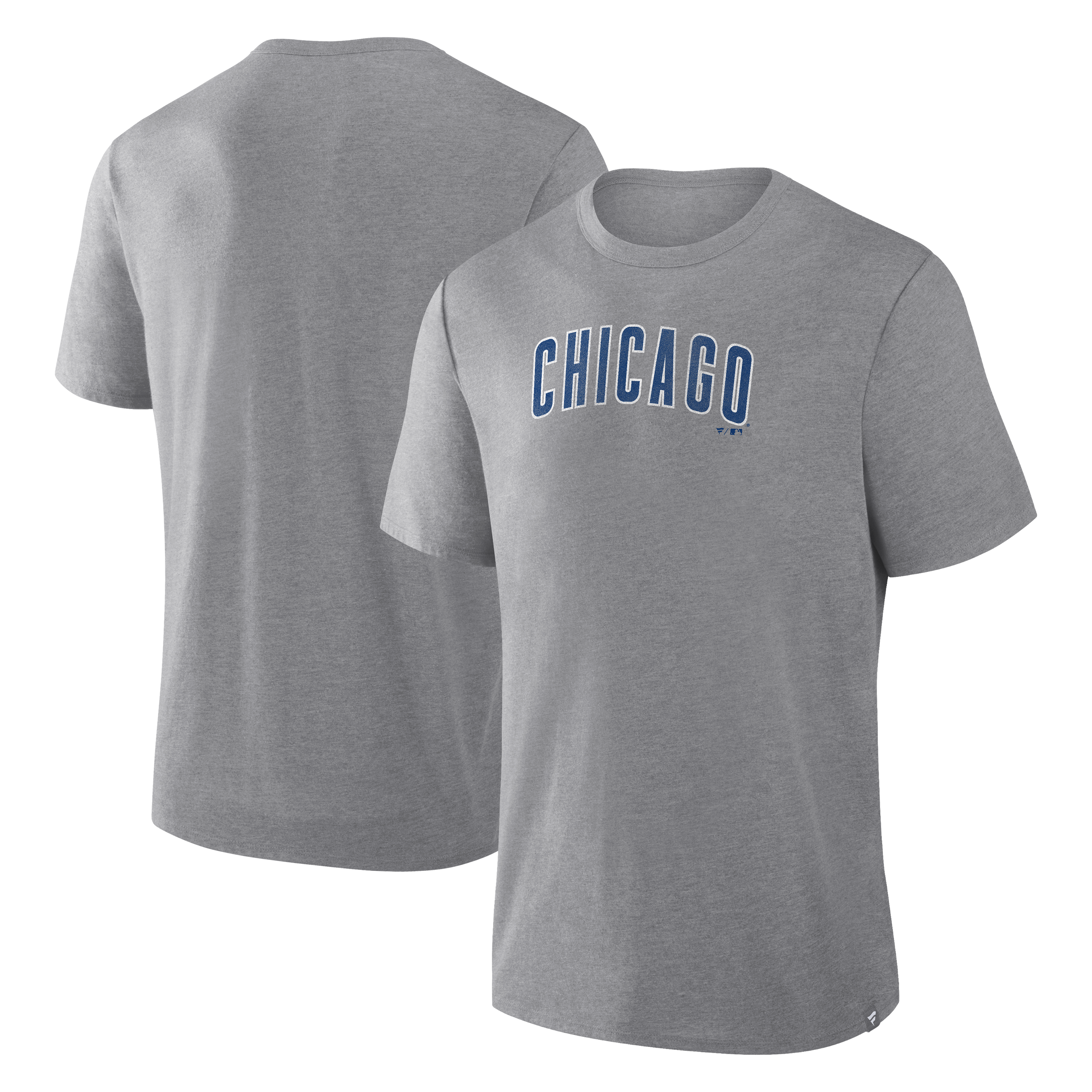 Men's Fanatics Heather Gray Chicago Cubs Play Tribute Tri-Blend T-Shirt