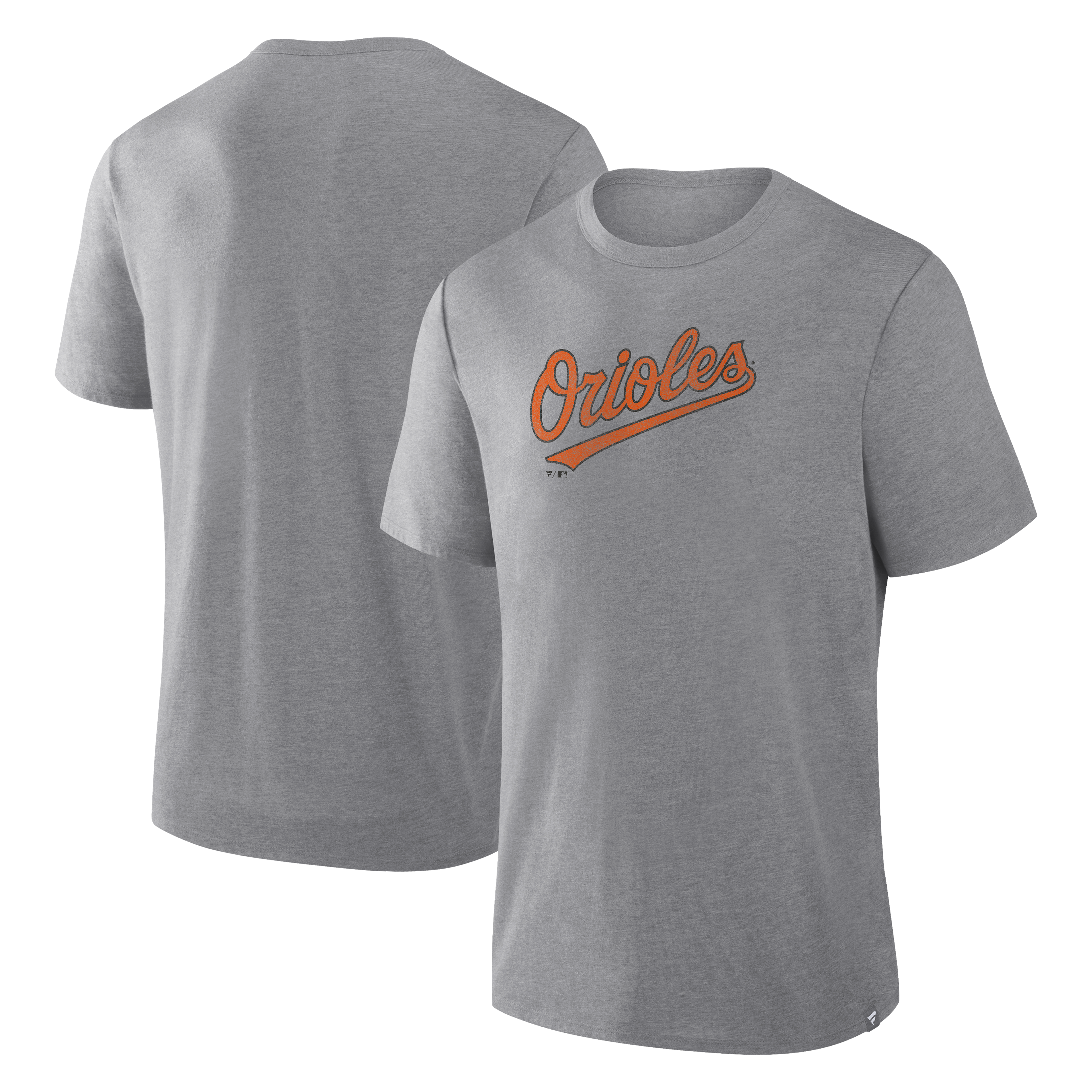 Men's Fanatics Heather Gray Baltimore Orioles Play Tribute Tri-Blend T-Shirt