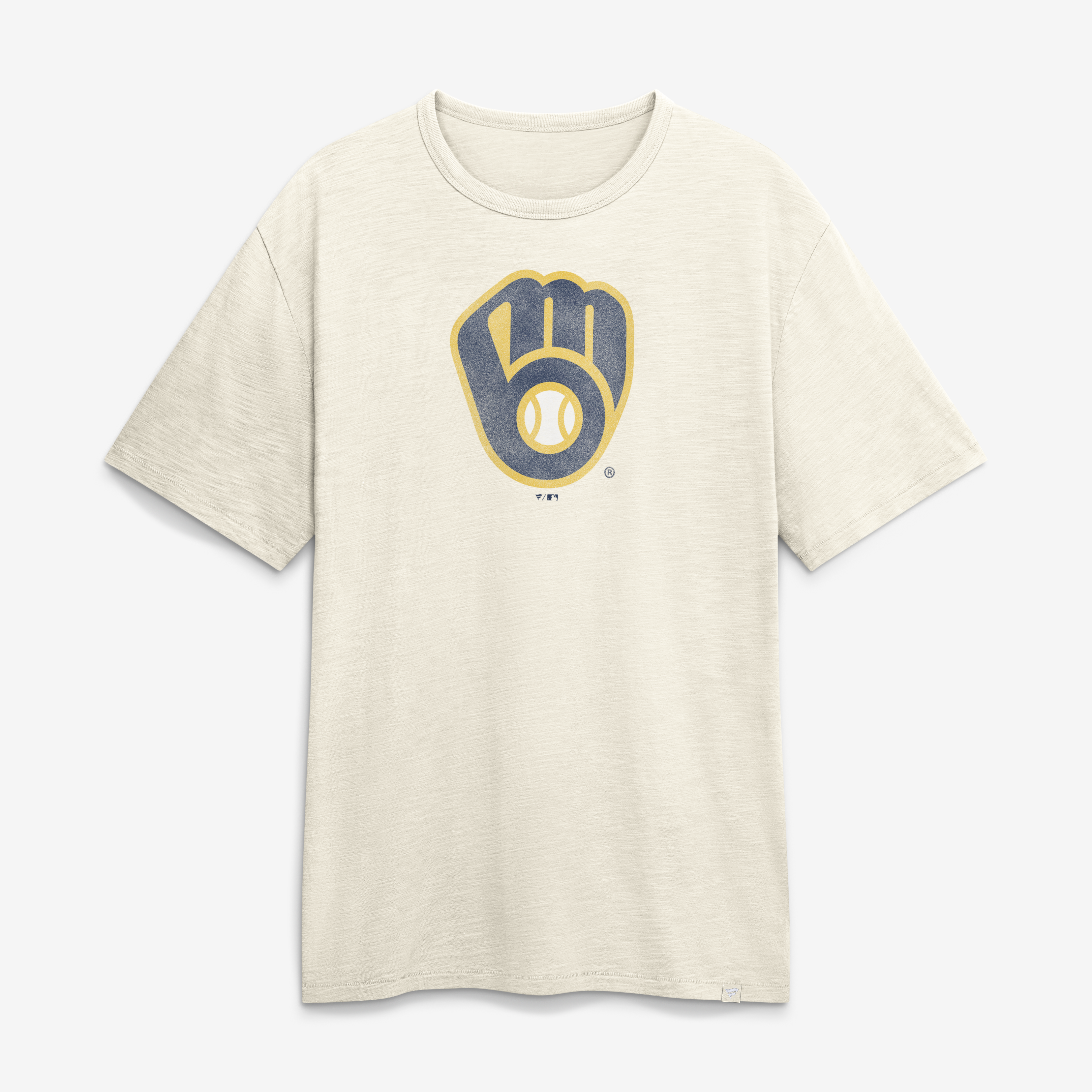 Men's Fanatics Cream Milwaukee Brewers Stadium Slub T-Shirt