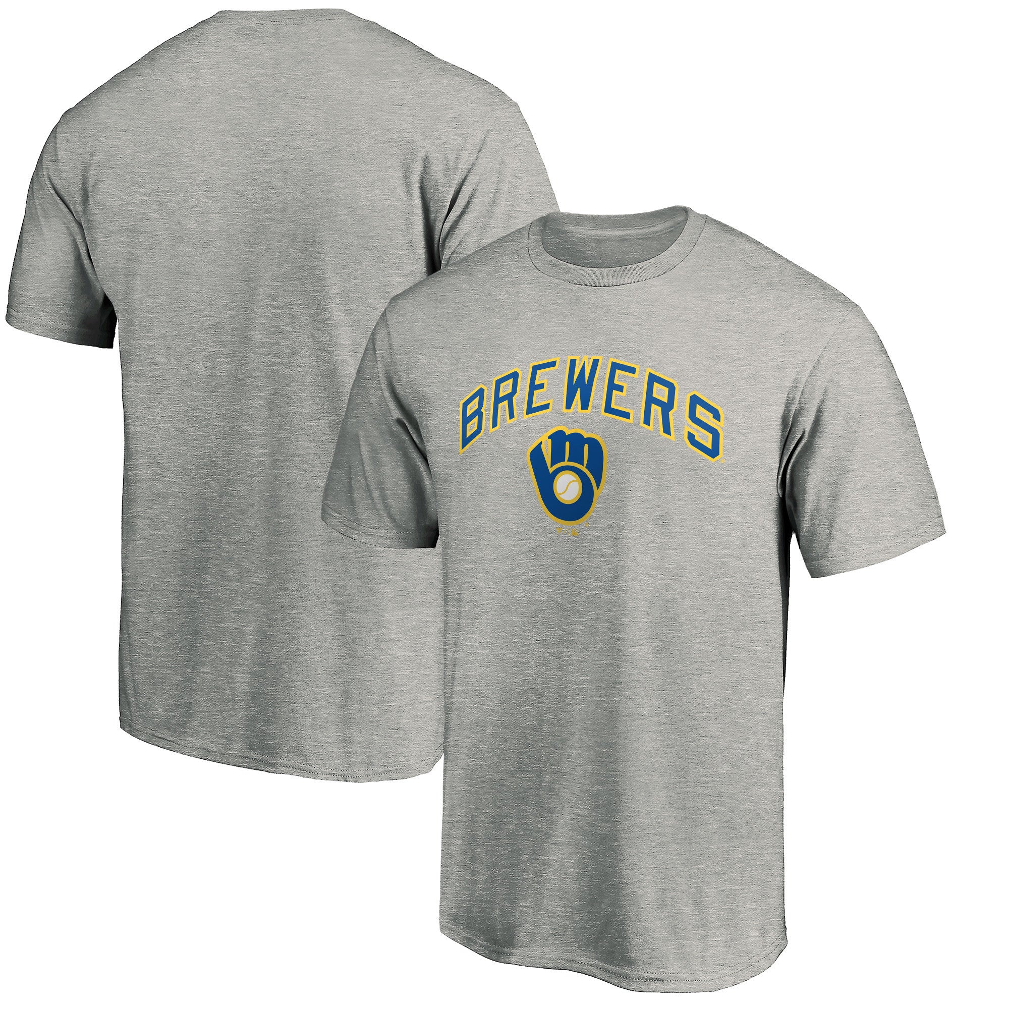 Men's Heather Gray Milwaukee Brewers Cooperstown Collection Wahconah T-Shirt