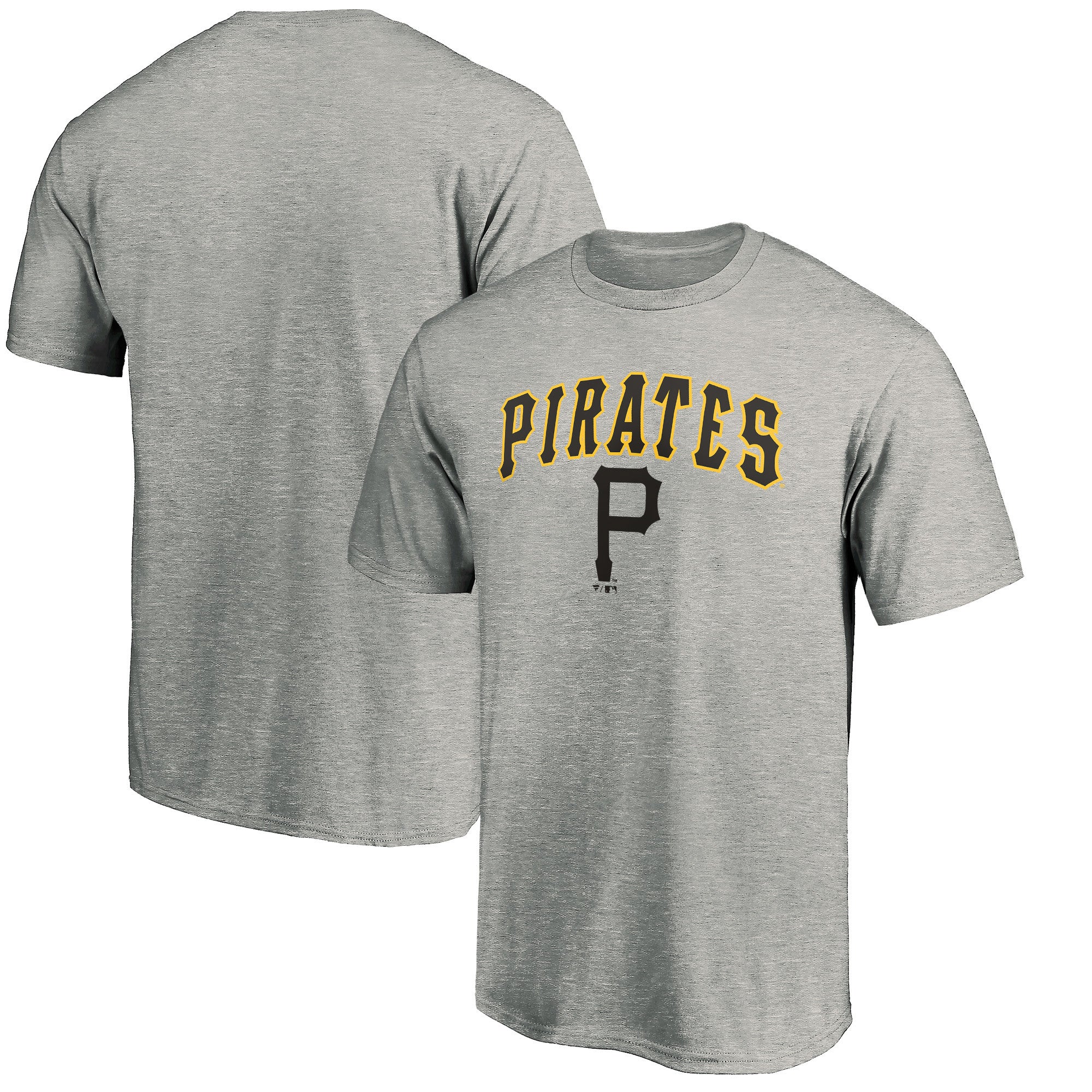 Men's Heather Gray Pittsburgh Pirates Cooperstown Collection Wahconah T-Shirt