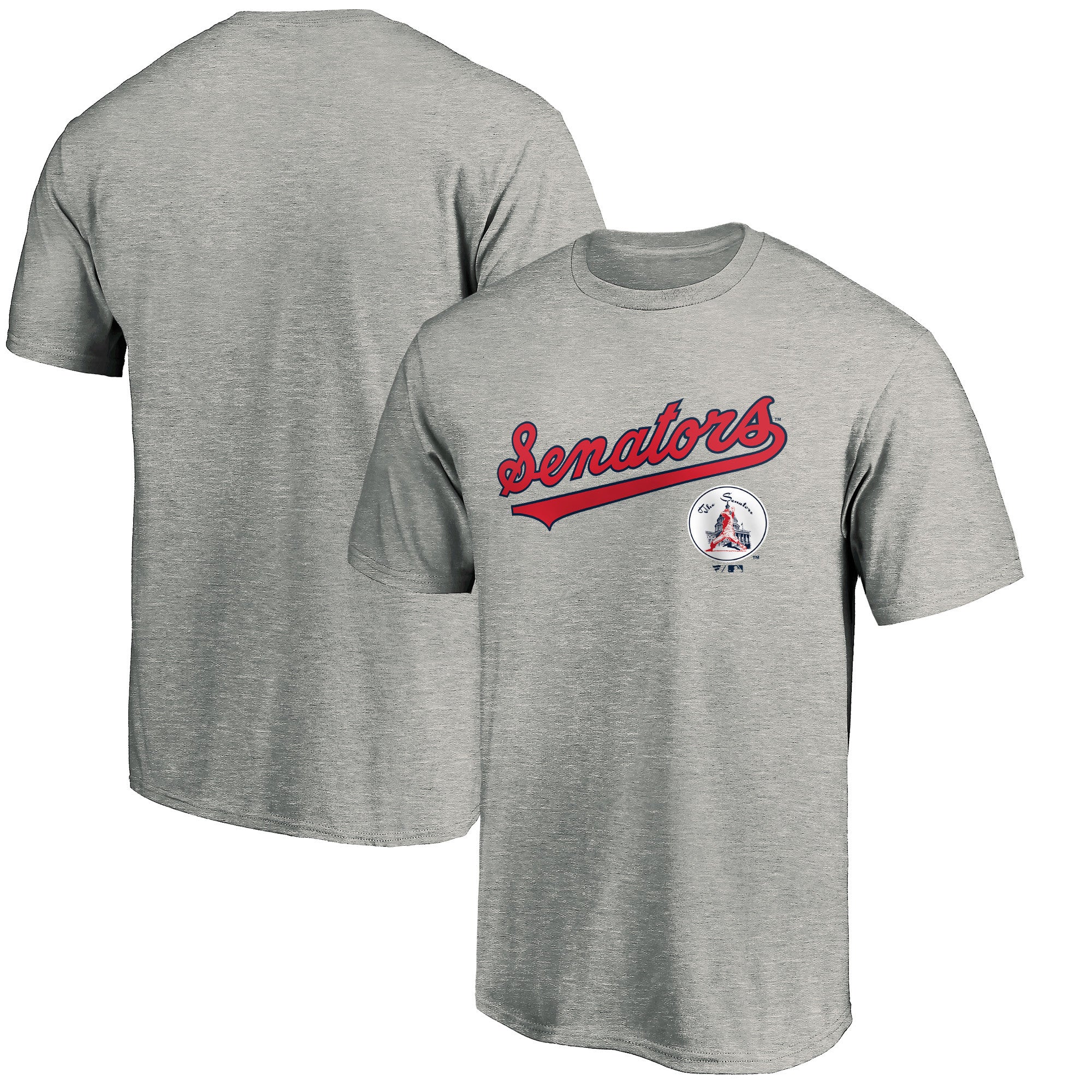 Men's Heather Gray Washington Senators Cooperstown Collection Wahconah T-Shirt