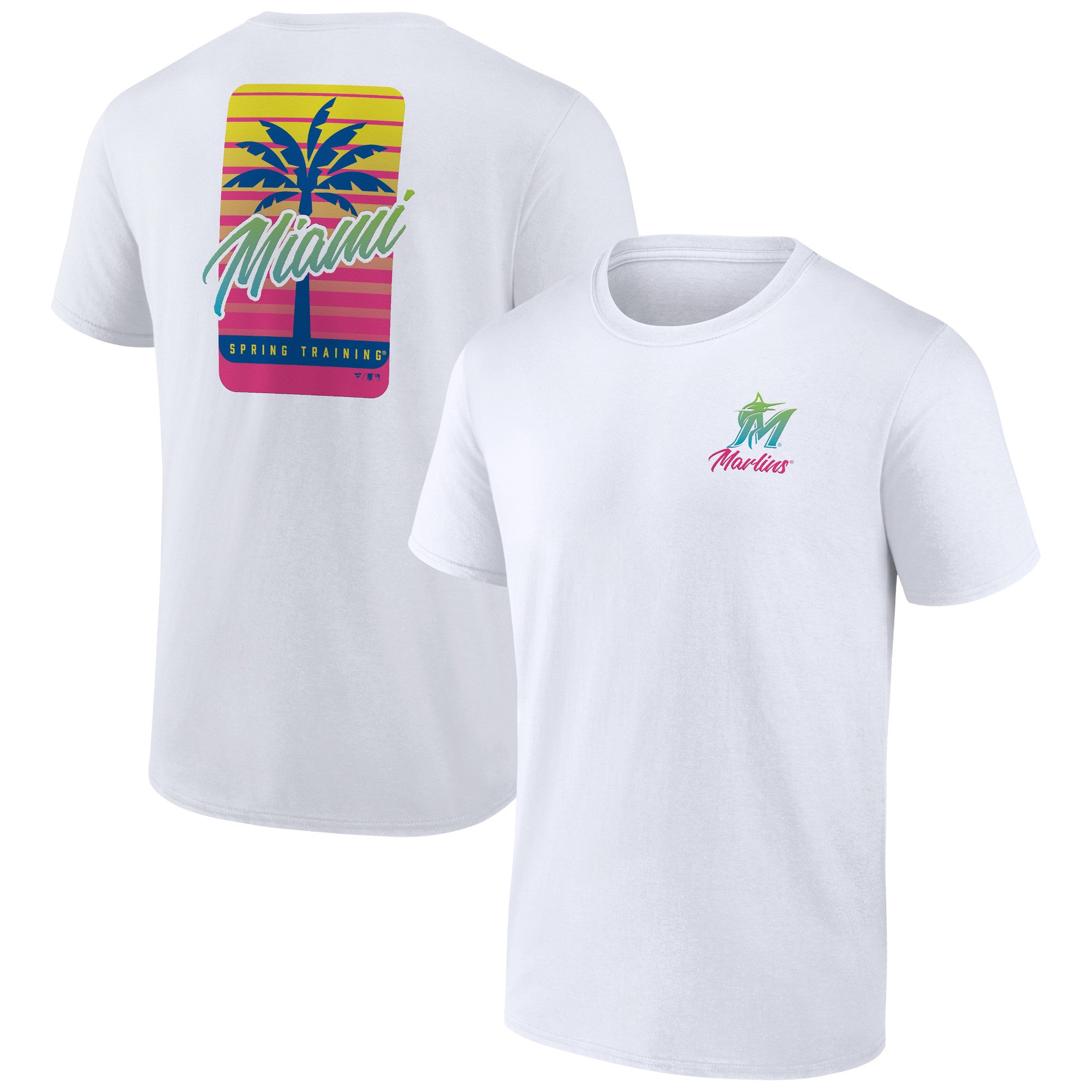 Men's White Miami Marlins Spring Break T-Shirt