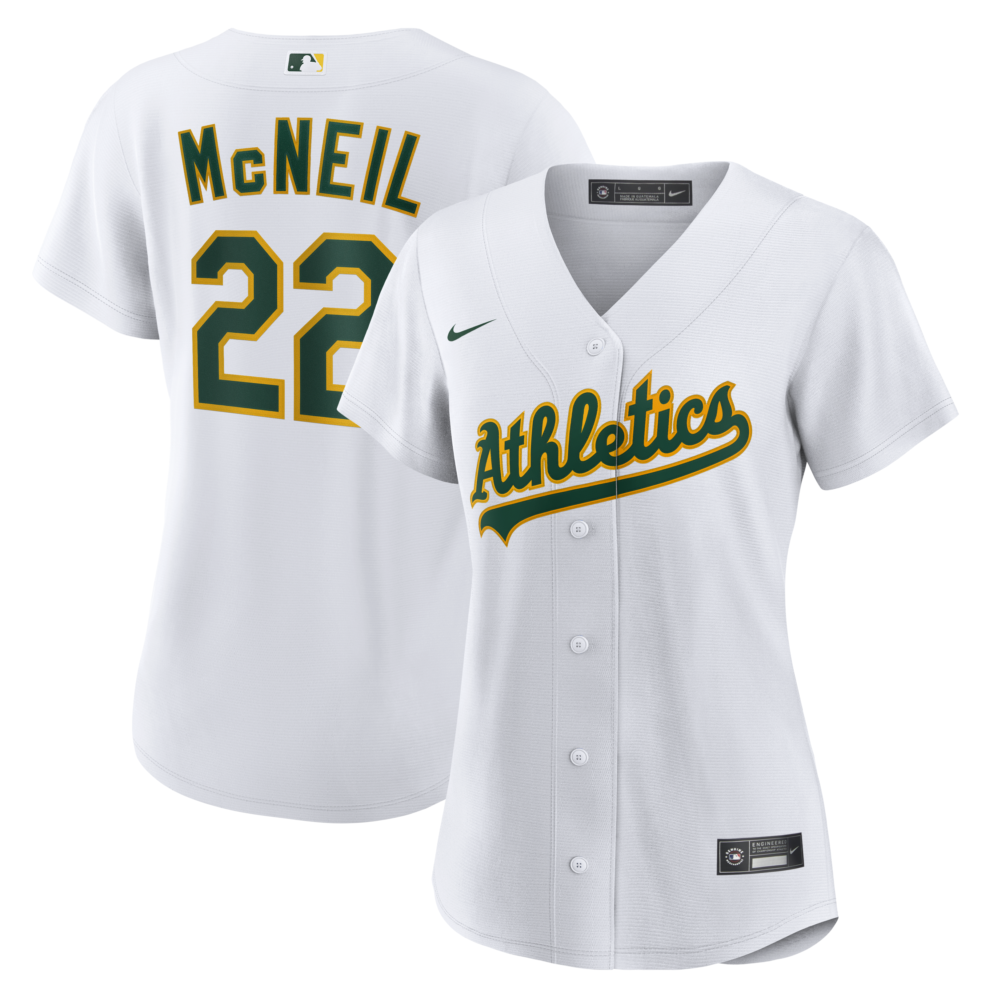 Women's Nike Jeff McNeil White Athletics Home Replica Jersey