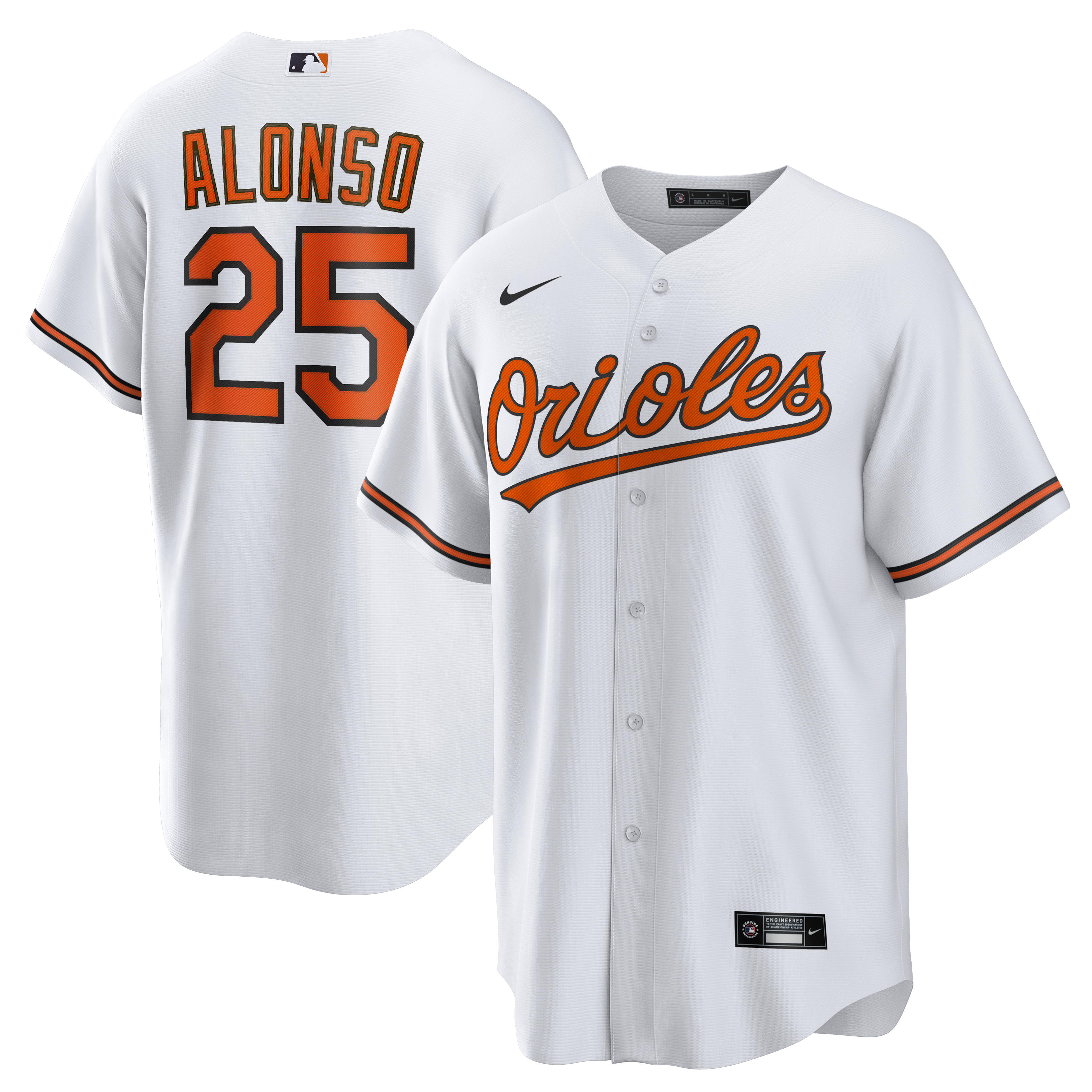Men's Nike Pete Alonso White Baltimore Orioles Home Replica Jersey
