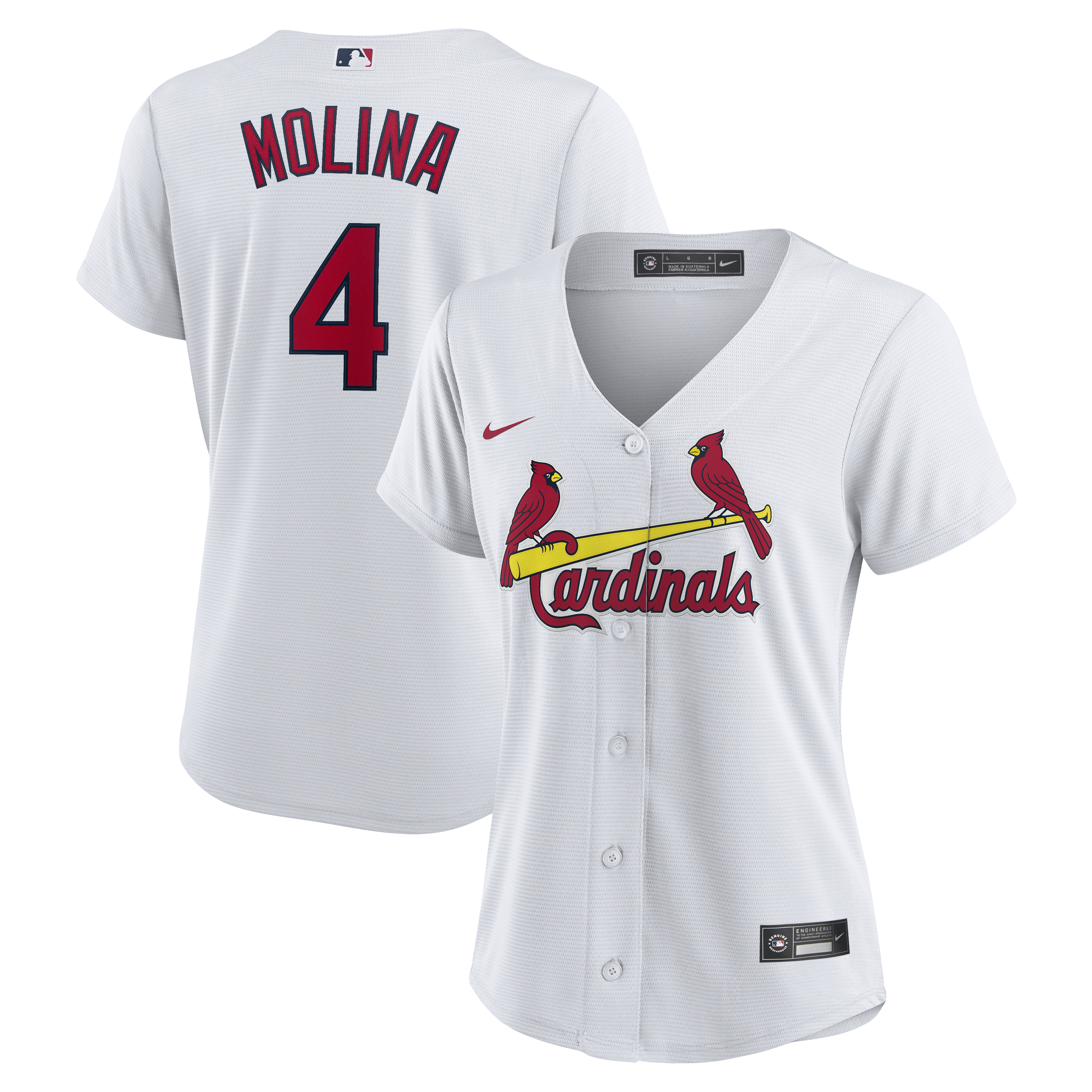 Women's Nike Yadier Molina White St. Louis Cardinals Home Replica Jersey