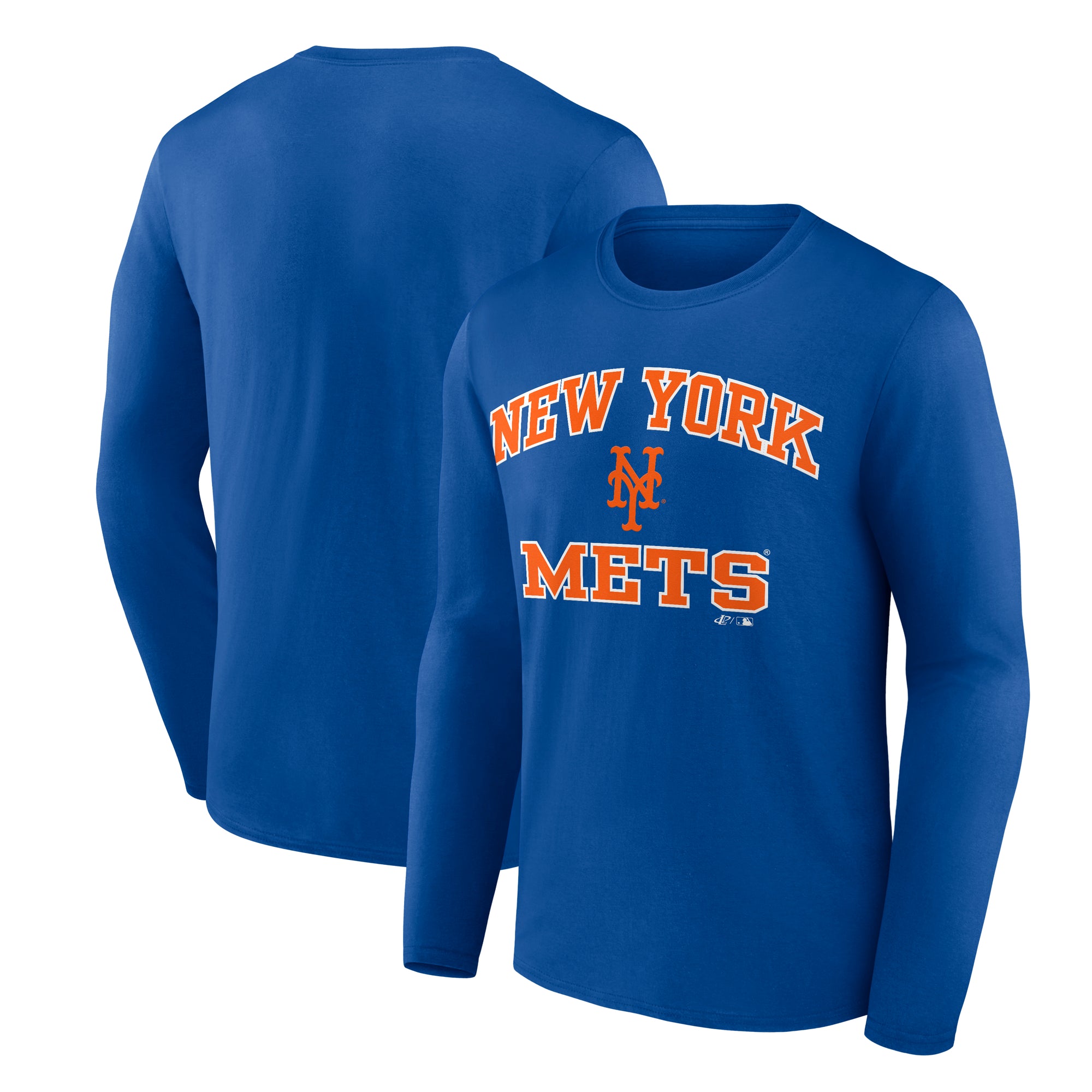 Men's Logo Athletic Royal New York Mets Heart & Soul Long Sleeve T-Shirt