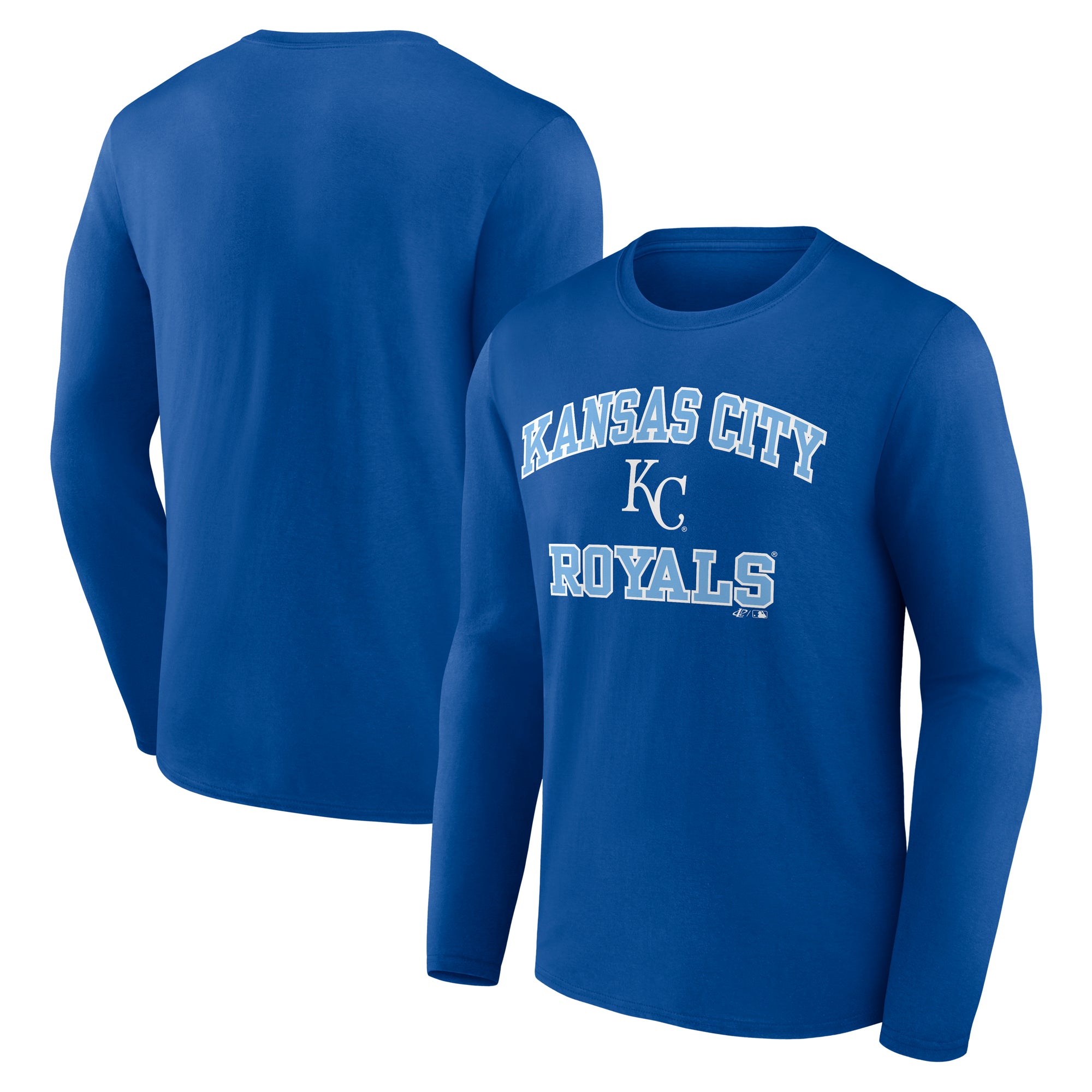 Men's Logo Athletic Royal Kansas City Royals Heart & Soul Long Sleeve T-Shirt
