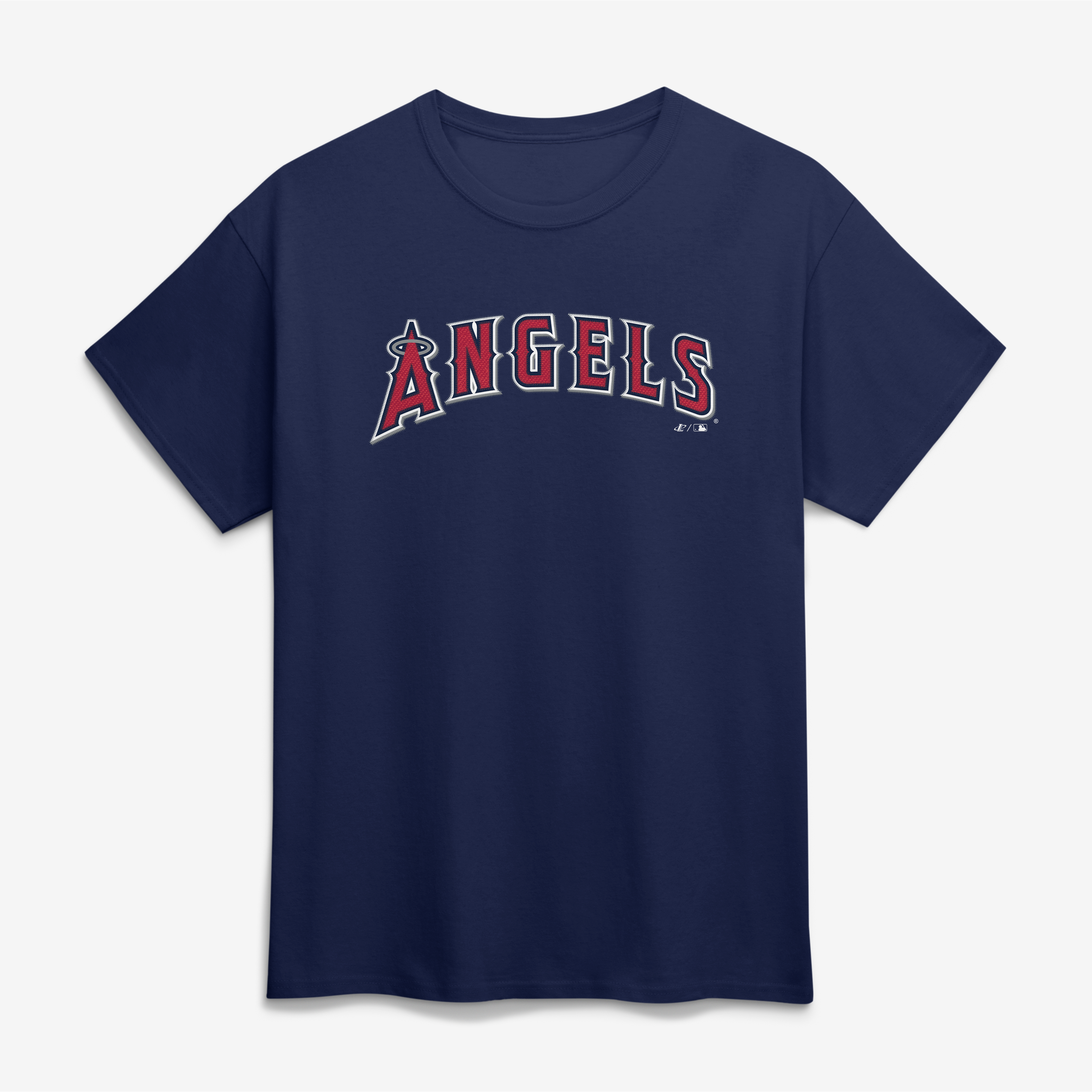 Men's Logo Athletic Navy Los Angeles Angels Wordmark T-Shirt