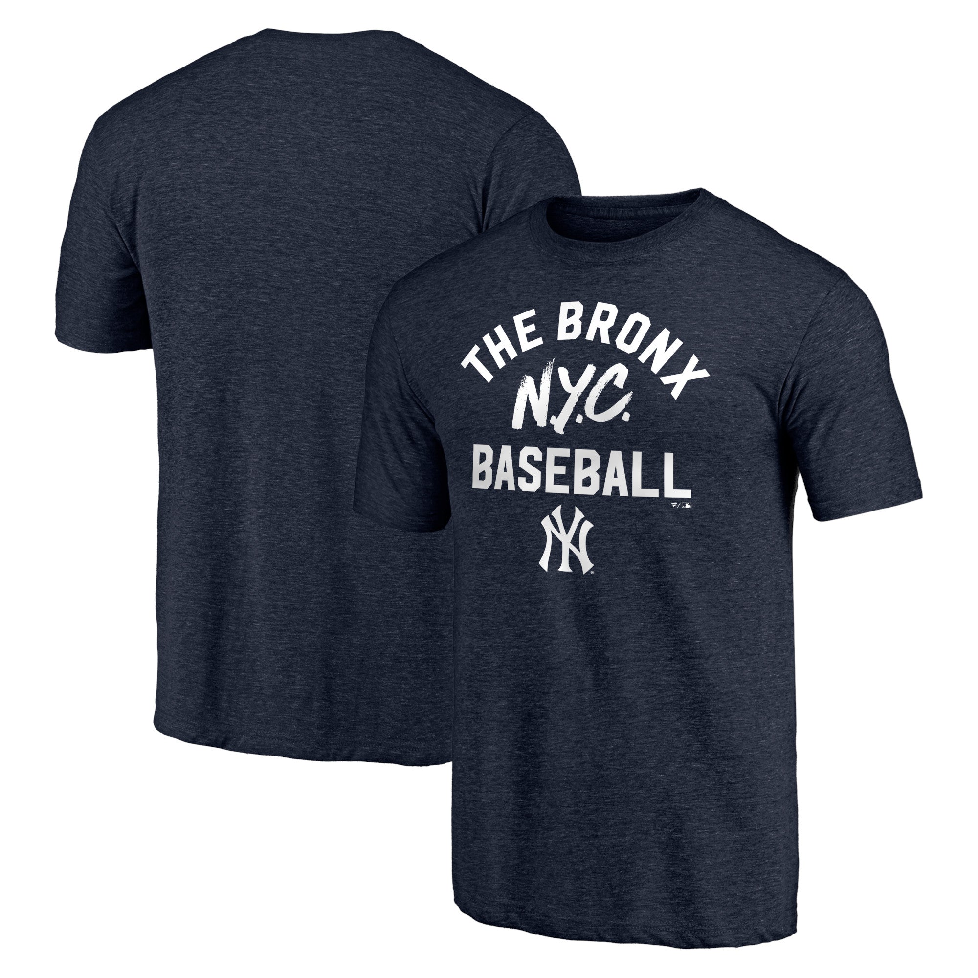 Men's Heather Navy New York Yankees Hometown Collection NYC Tri-Blend T-Shirt
