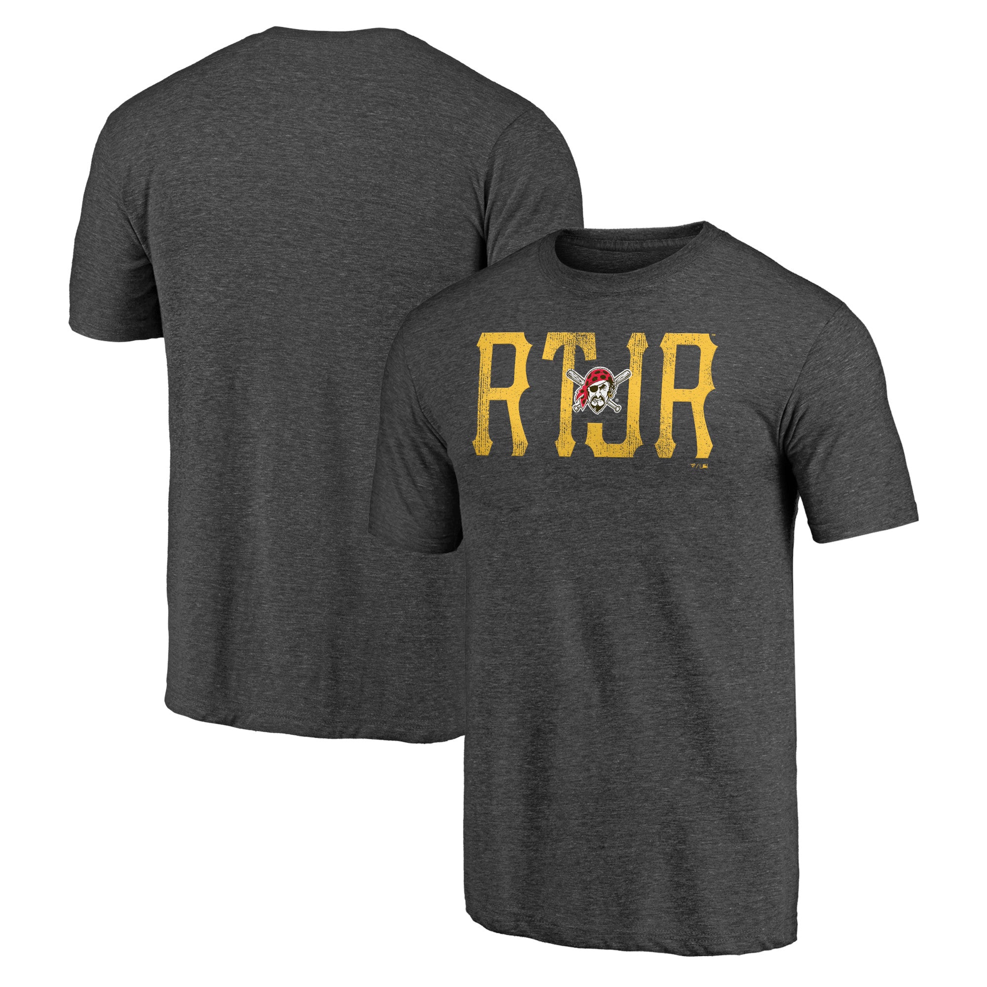 Men's Heather Charcoal Pittsburgh Pirates Hometown Collection RTJR Tri-Blend T-Shirt