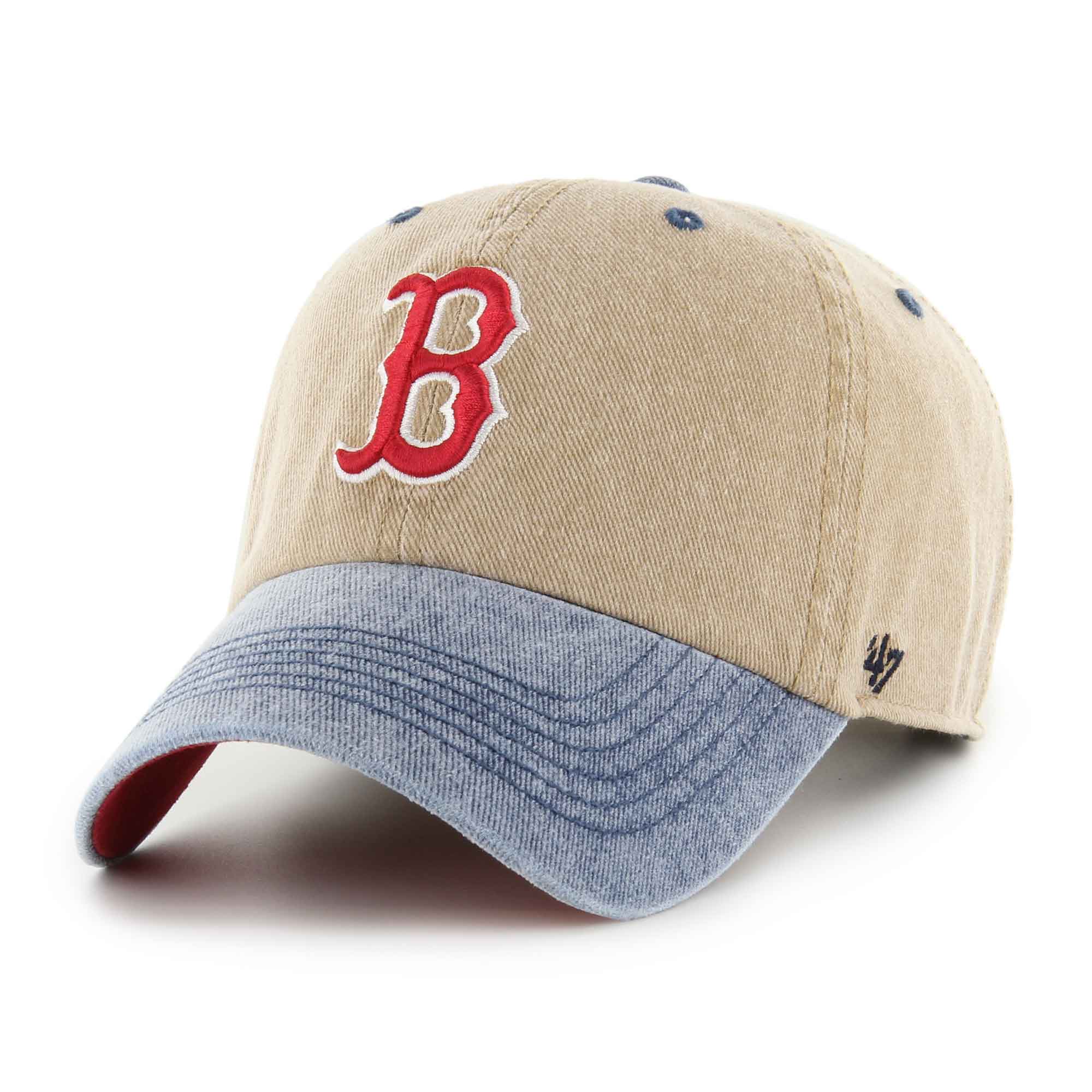 Men's '47 Khaki Boston Red Sox Eldin Two-Tone Adjustable Hat