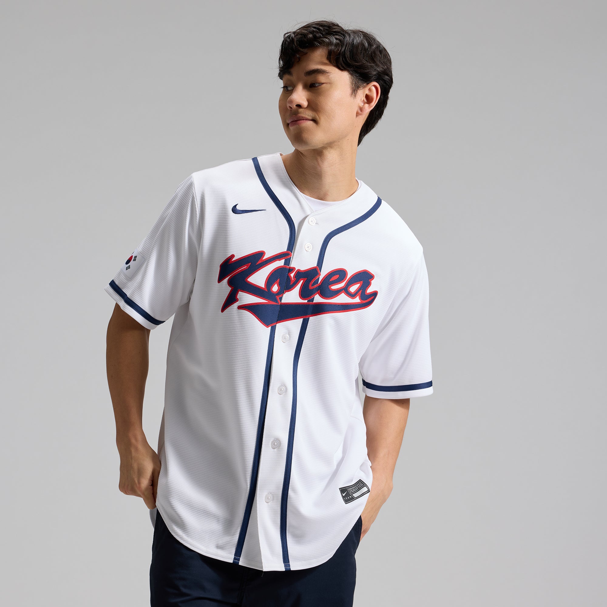 Men's Nike White Korea Baseball 2026 World Baseball Classic Home Stadium Jersey