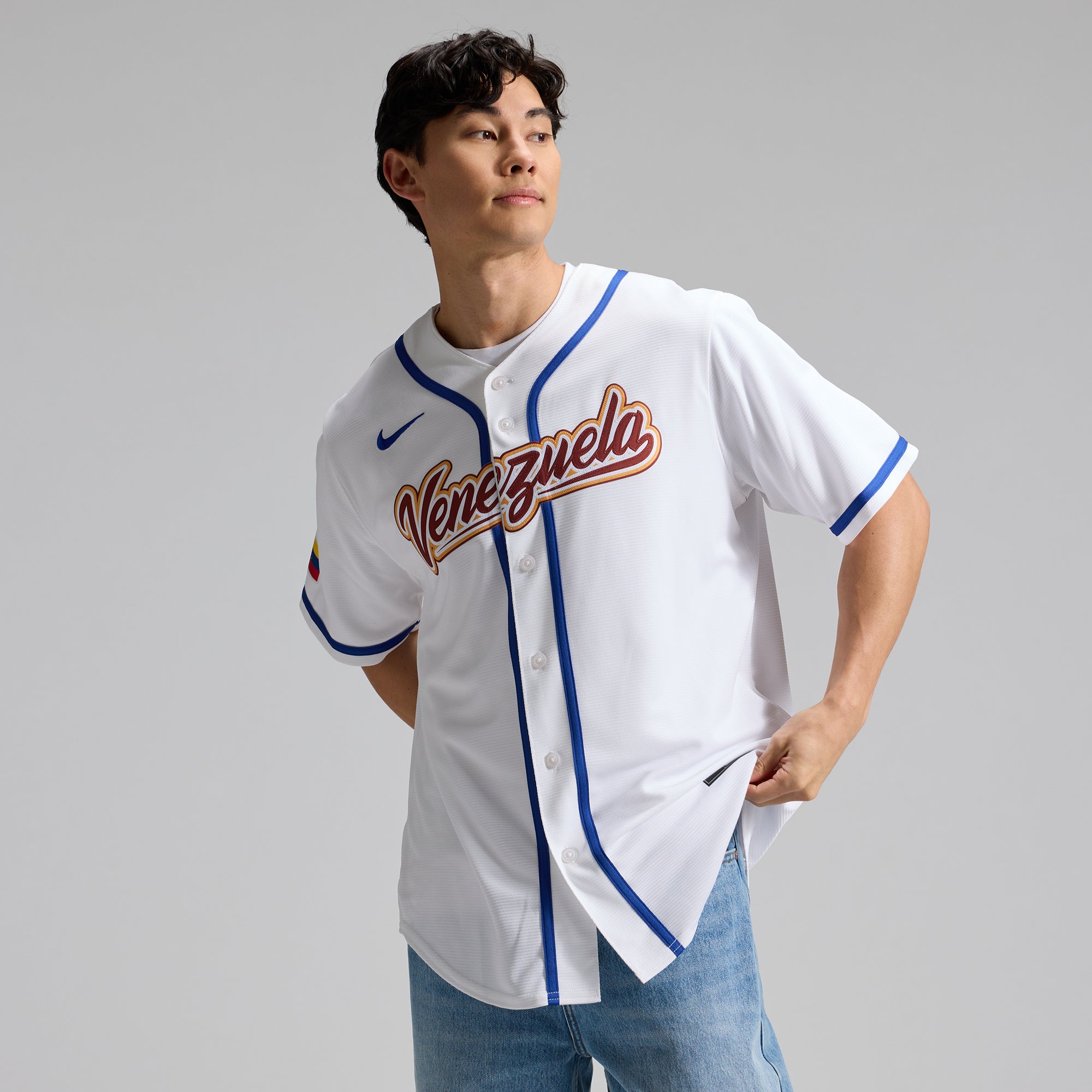 Men's Nike White Venezuela Baseball 2026 World Baseball Classic Home Stadium Jersey