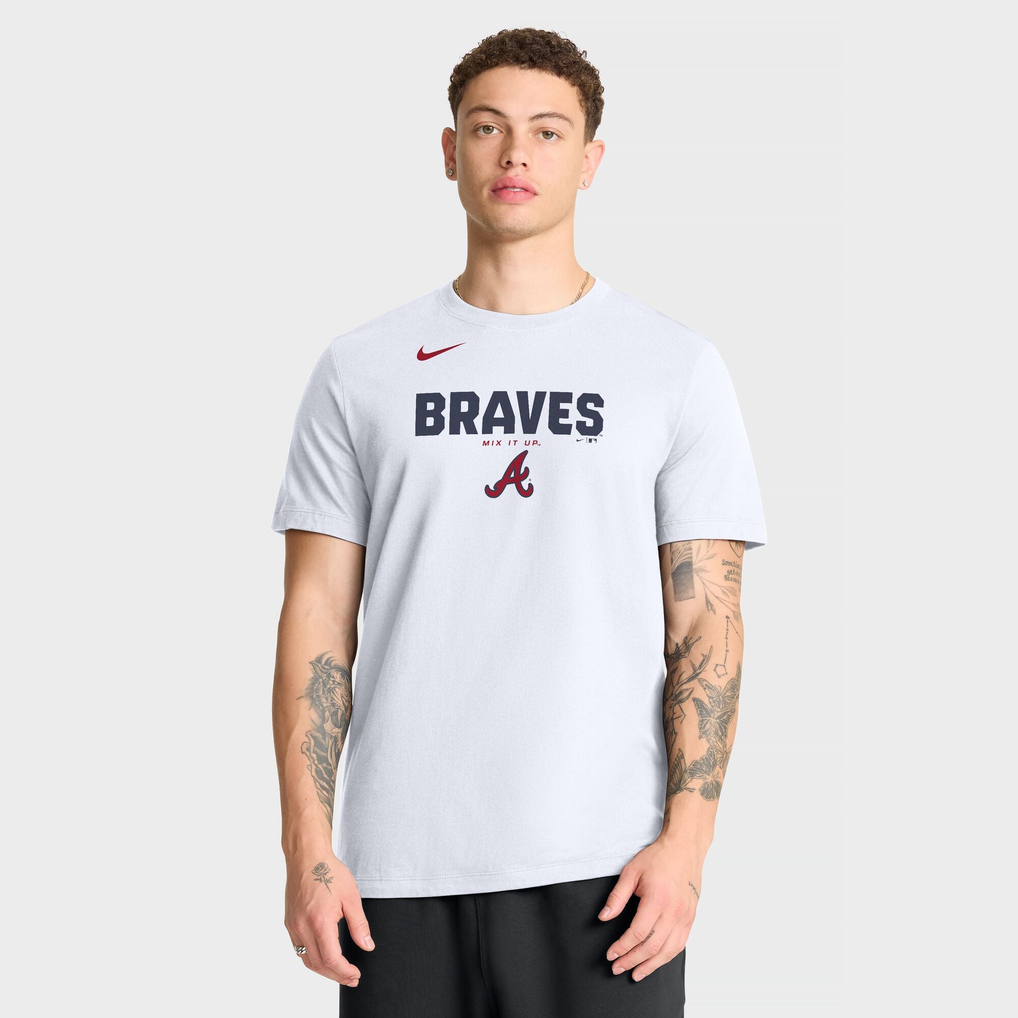 Men's Nike White Atlanta Braves Bold Team Name T-Shirt