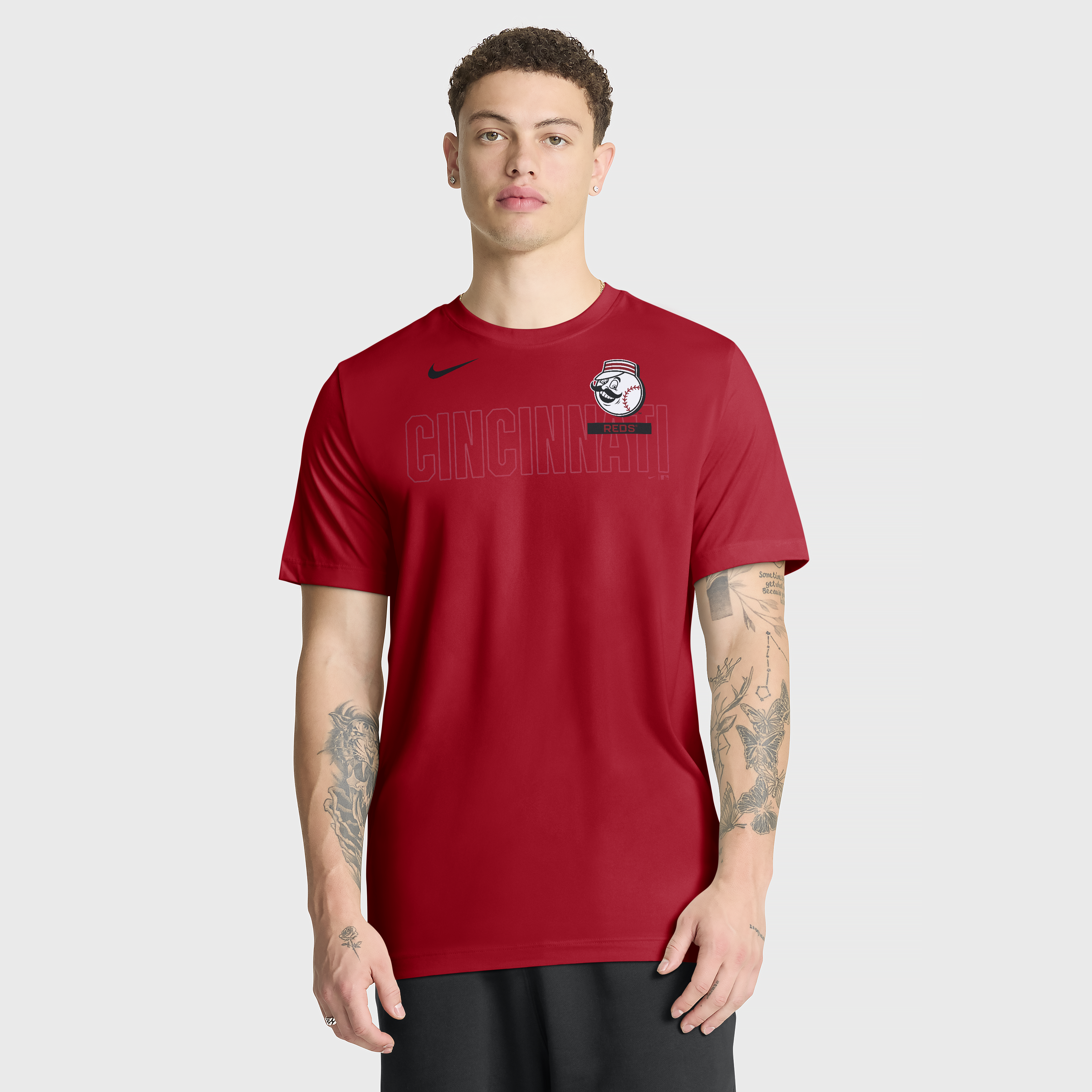 Men's Nike Red Cincinnati Reds Knockout Team Legend Dri-FIT T-Shirt