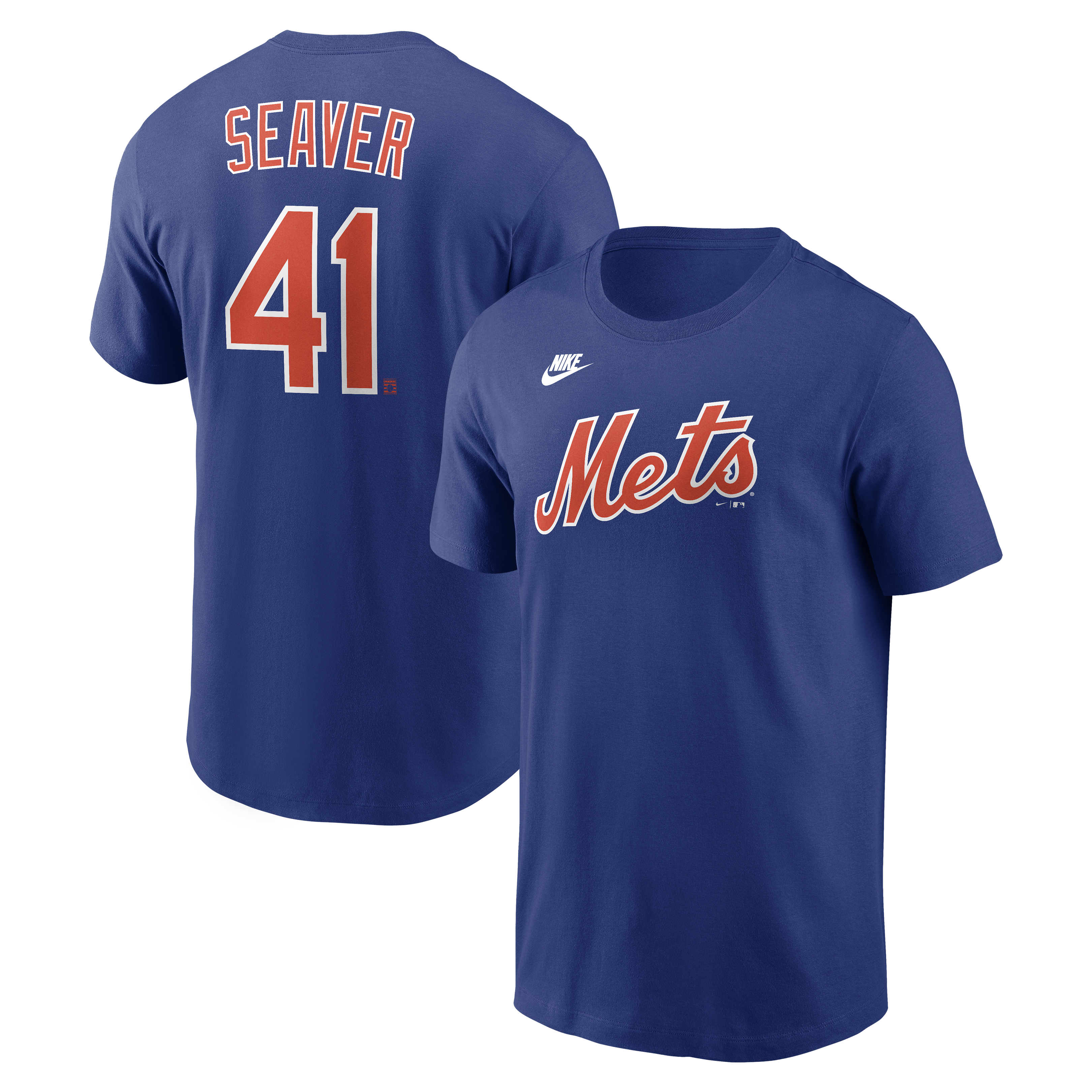 Men's Nike Tom Seaver Royal New York Mets Cooperstown Collection Name & Number T-Shirt