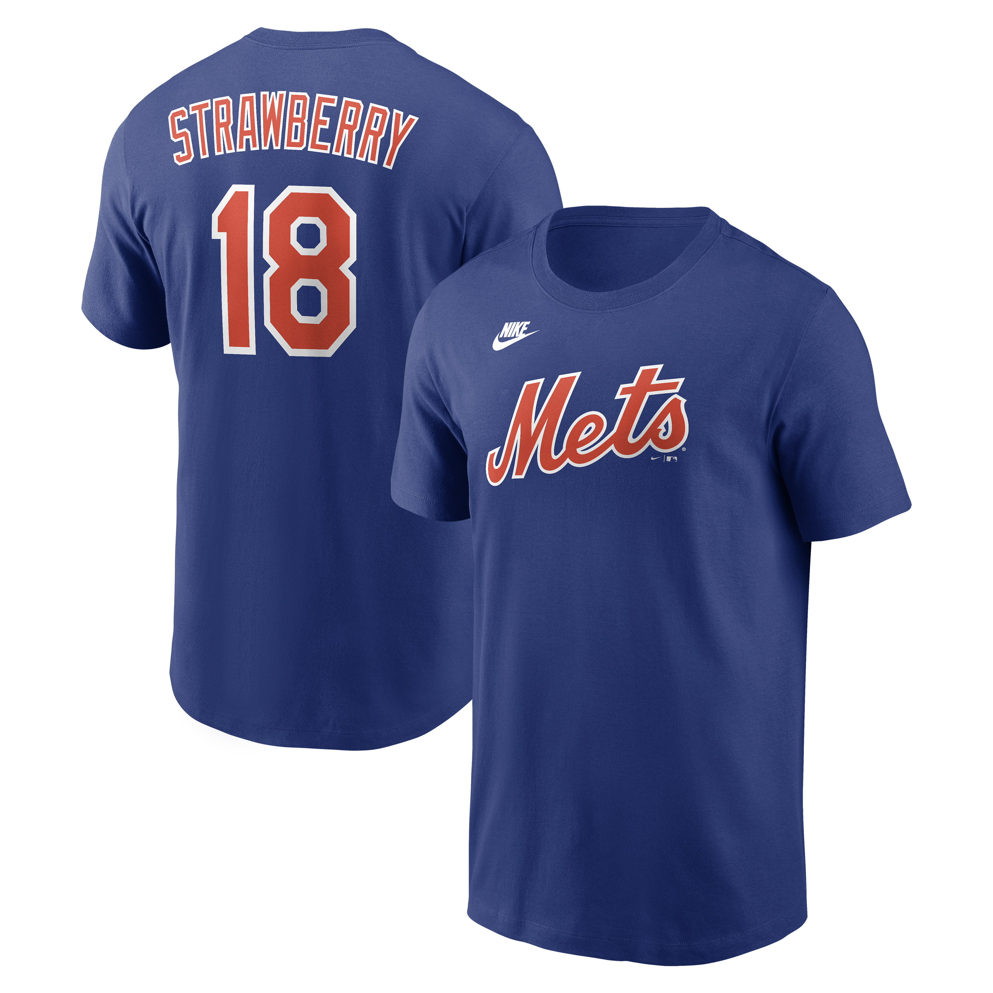 Men's Nike Darryl Strawberry Royal New York Mets Cooperstown Collection Name & Number T-Shirt