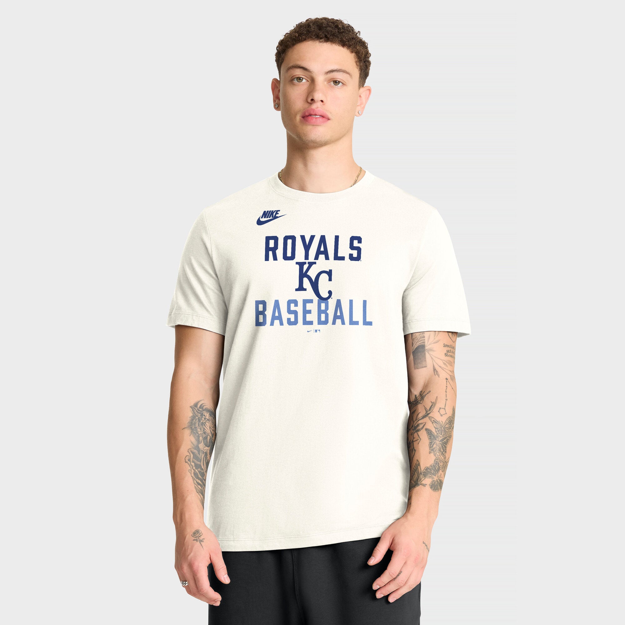 Men's Nike Cream Kansas City Royals Cooperstown Collection ‘70s Inspired T-Shirt