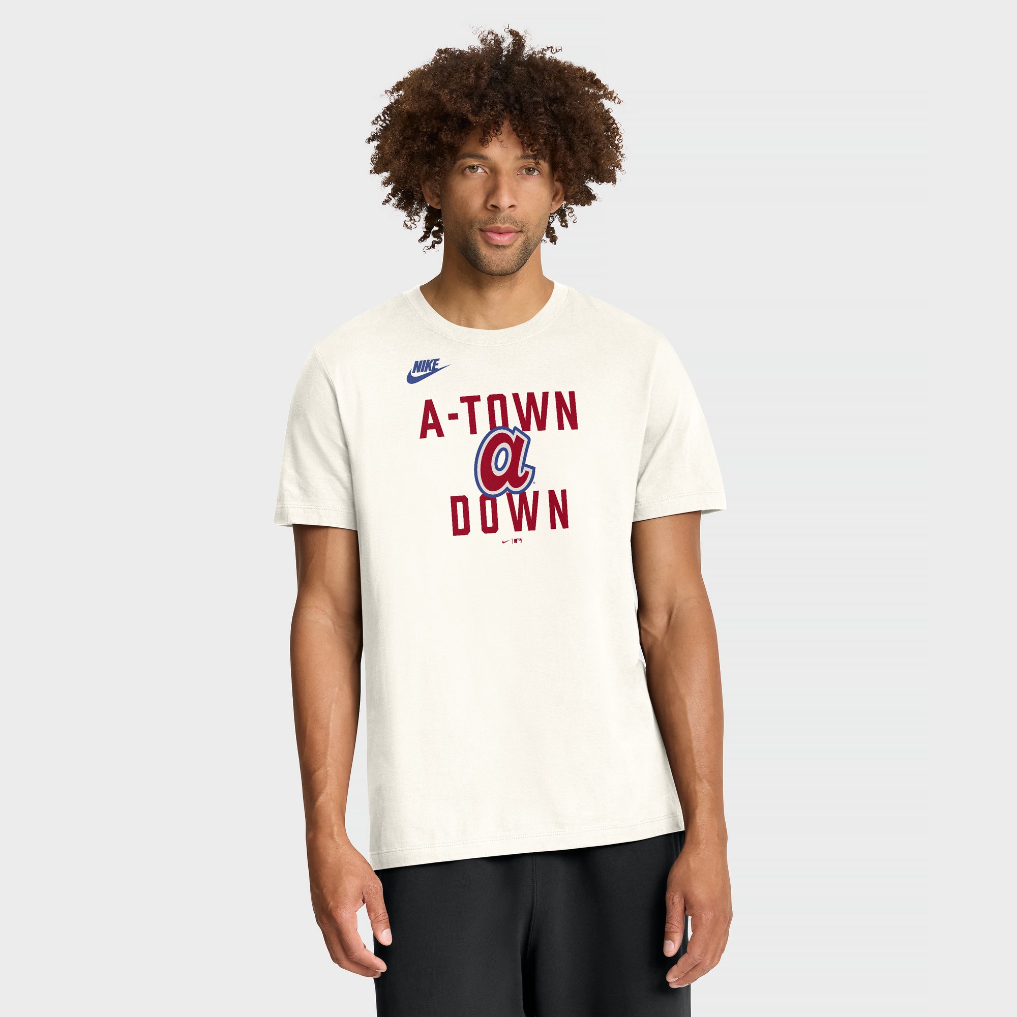 Men's Nike Cream Atlanta Braves Cooperstown Collection ‘70s Inspired T-Shirt