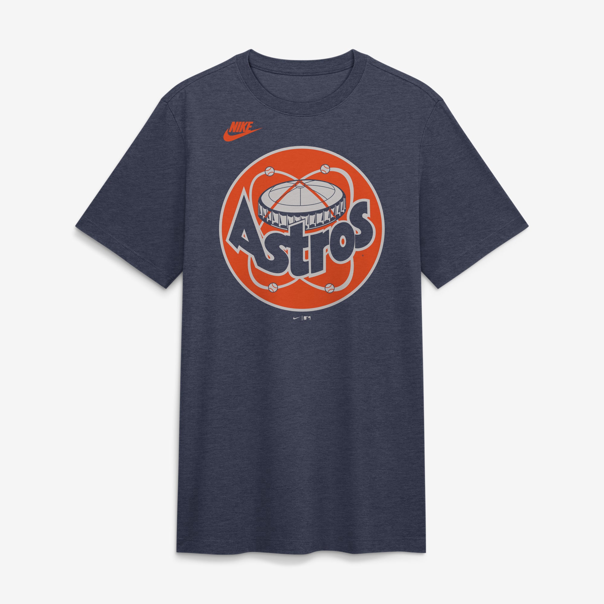 Men's Nike Heather Navy Houston Astros Cooperstown Logo Tri-Blend T-Shirt