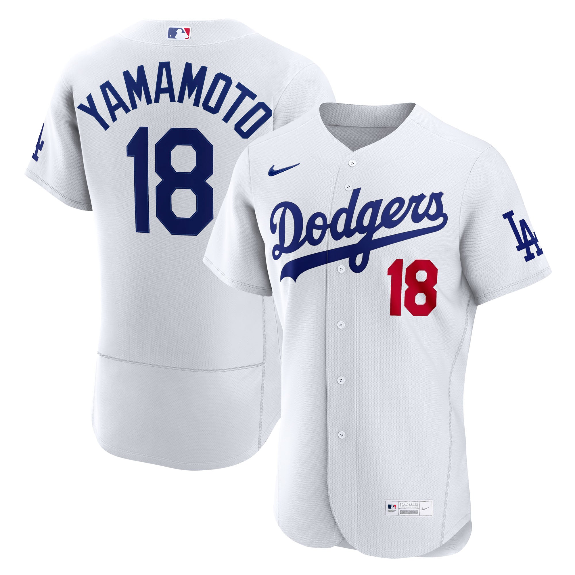 Men's Nike Yoshinobu Yamamoto White Los Angeles Dodgers Home Authentic Jersey