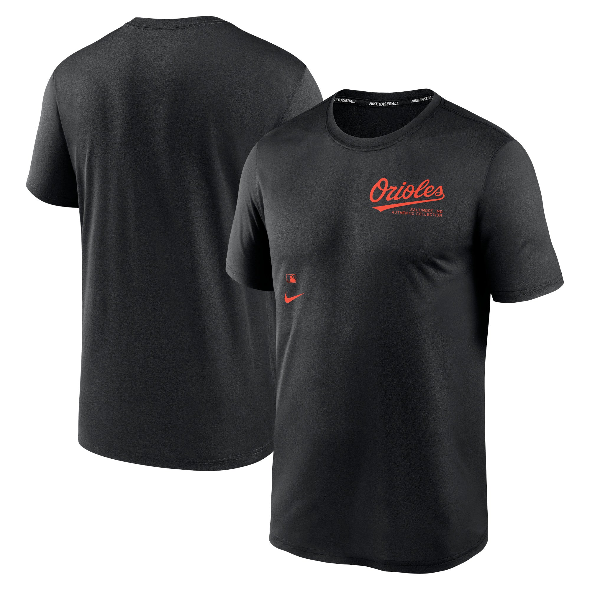 Men's Nike Black Baltimore Orioles Authentic Collection Early Work Tri-Blend Performance T-Shirt