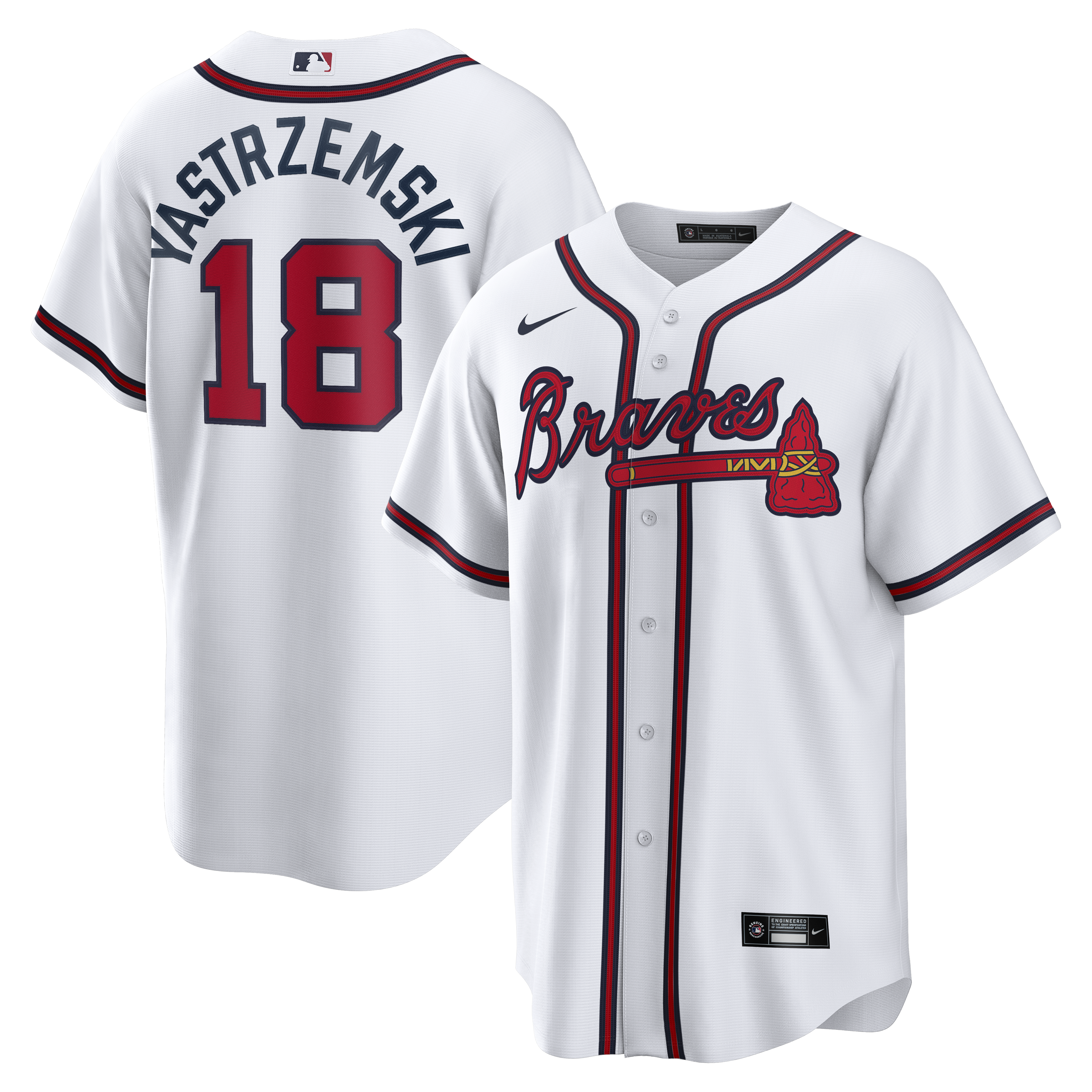Men's Nike Mike Yastrzemski White Atlanta Braves Replica Jersey